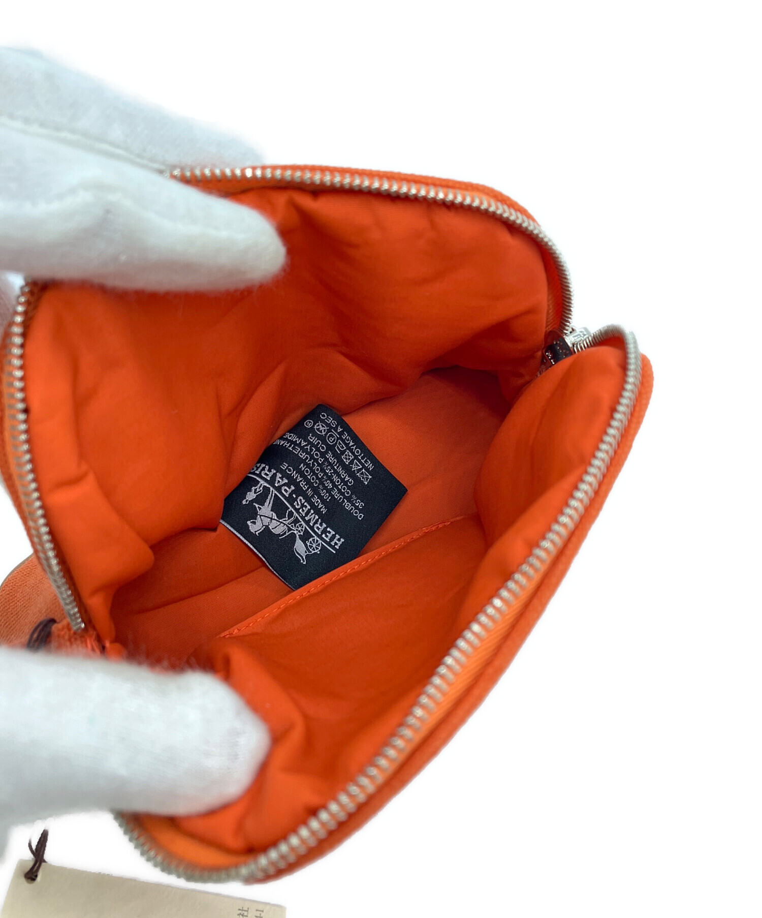 HERMES エルメス デニム オレンジ ボリードポーチ HERMES エルメス デニム オレンジ ボリードポーチ 【公式通販】