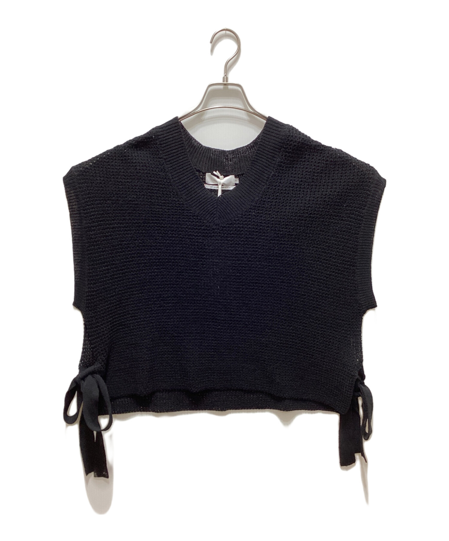 Graphpaper - Graphpaper グラフペーパー ベスト F 黒 【古着】【中古】 中古・古着通販】Graphpaper (グラフペーパー) Linen SOLOTEX Knit