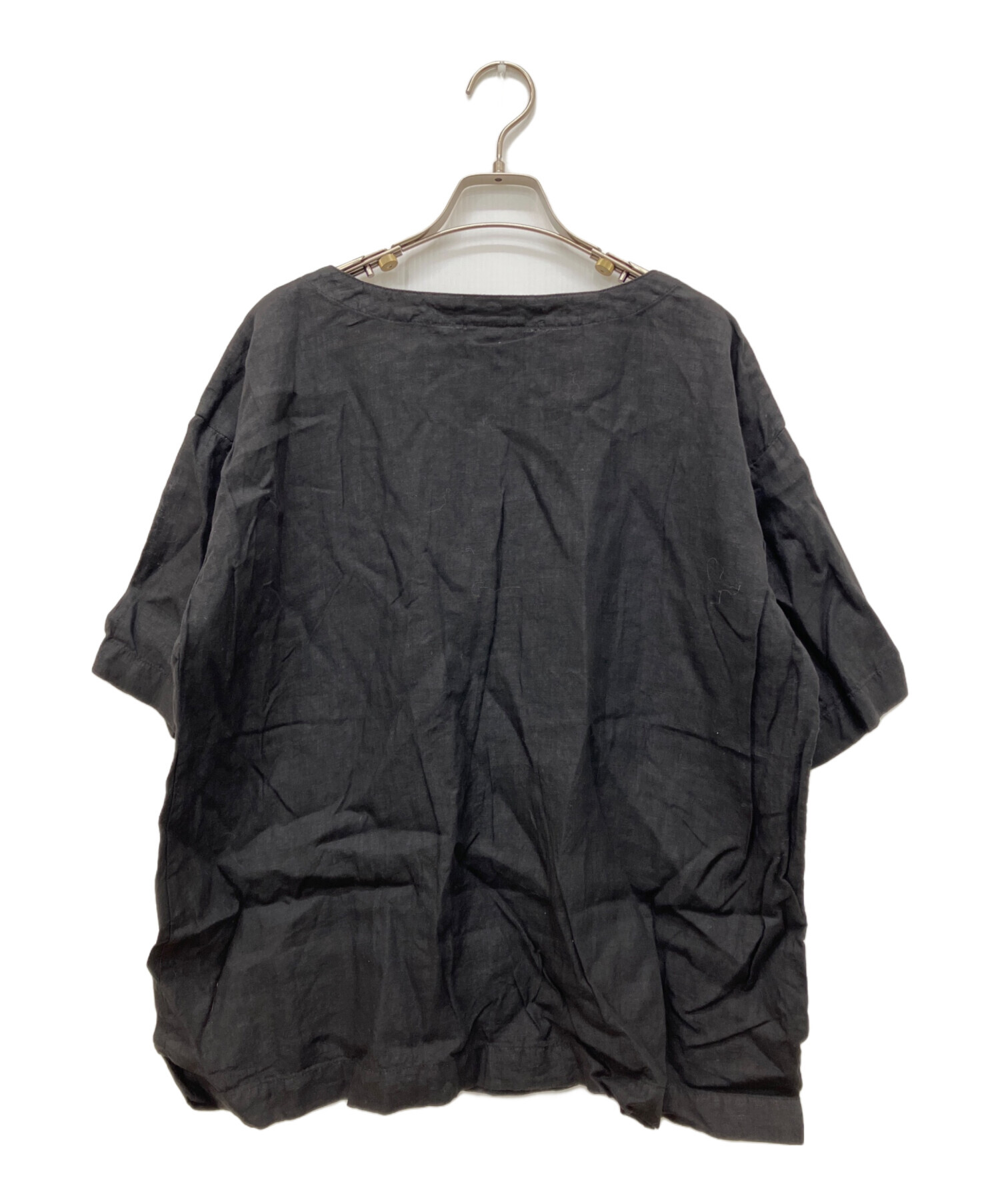 中古・古着通販】ARMEN (アーメン) LINEN PLAIN SS PULL ブラック 