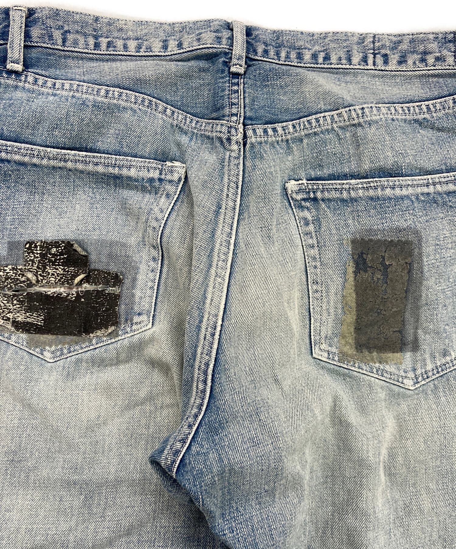 【希少】トラックパンツデニムパンツ再構築 リメイクデニムパンツ SEVEN BY SEVEN - 再構築デニムパンツ - BLACK | ADDICT WEB SHOP