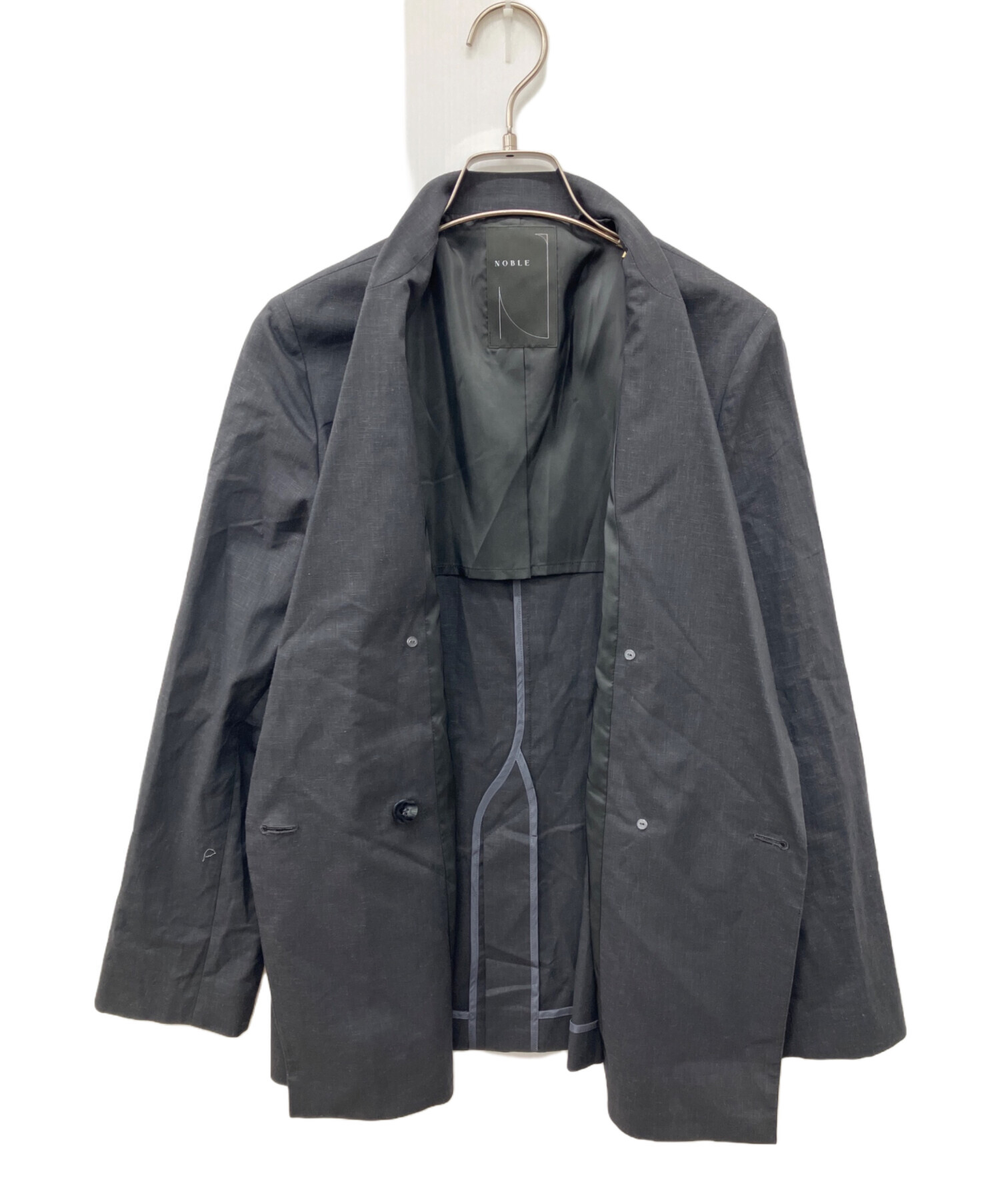 中古・古着通販】Noble (ノーブル) 麻ストレッチピークドラペルダブル