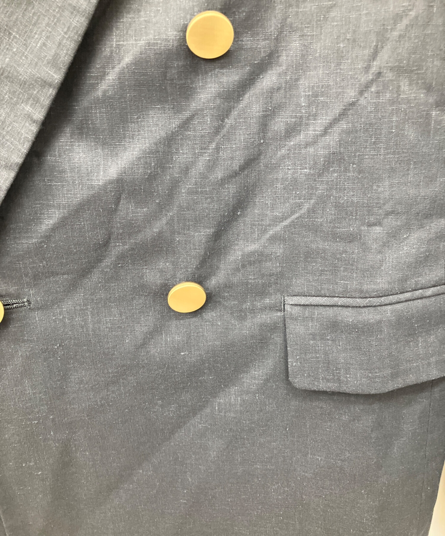 中古・古着通販】Noble (ノーブル) 麻ストレッチピークドラペルダブル