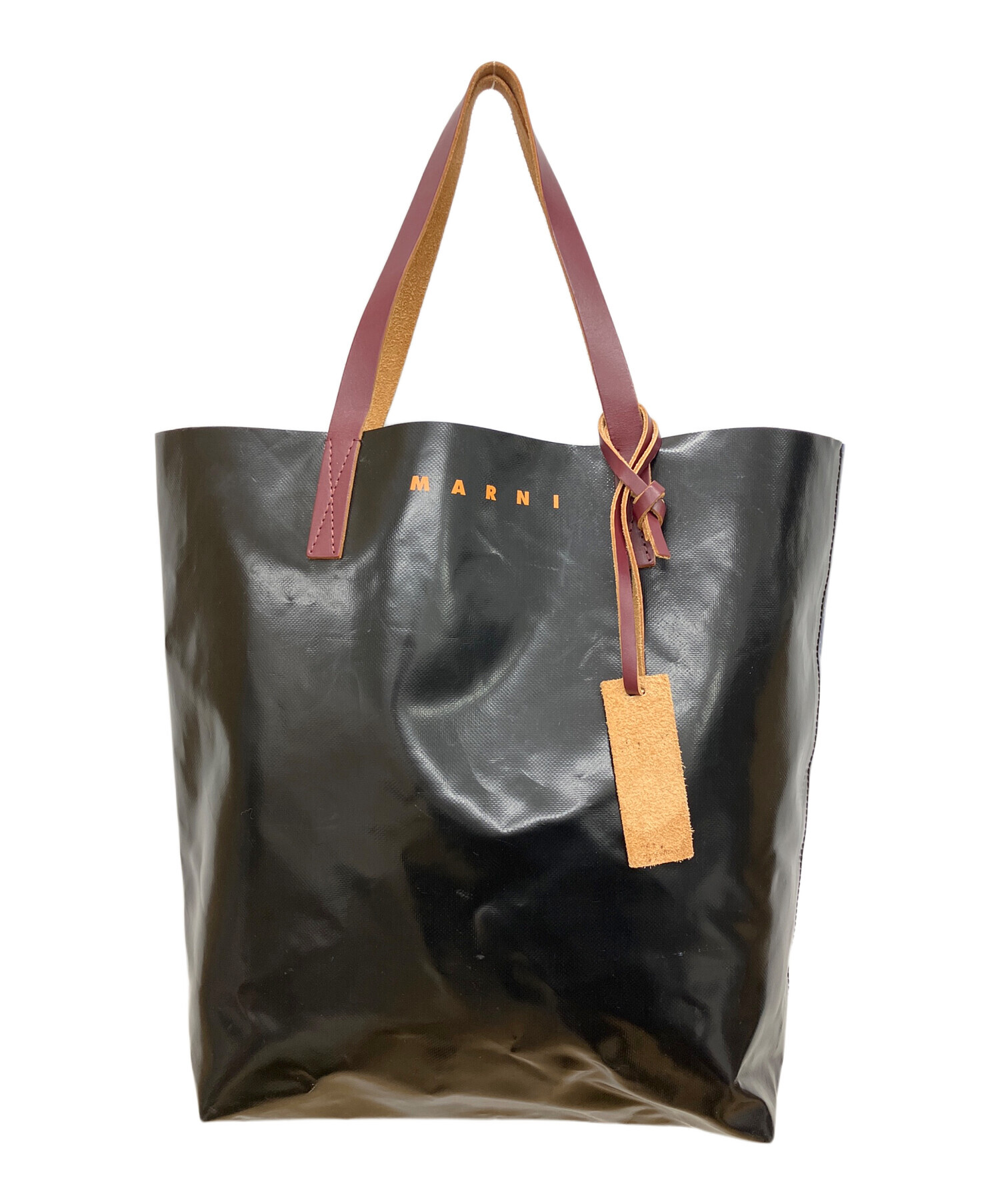 中古・古着通販】MARNI (マルニ) バイカラーロゴPVCトートバッグ