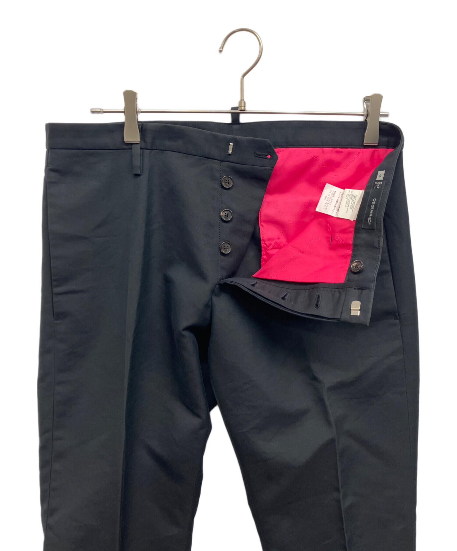DSQUARED2 ディースクエアード スラックス パンツ 中古・古着通販】DSQUARED2 (ディースクエアード) スラックス ブラック