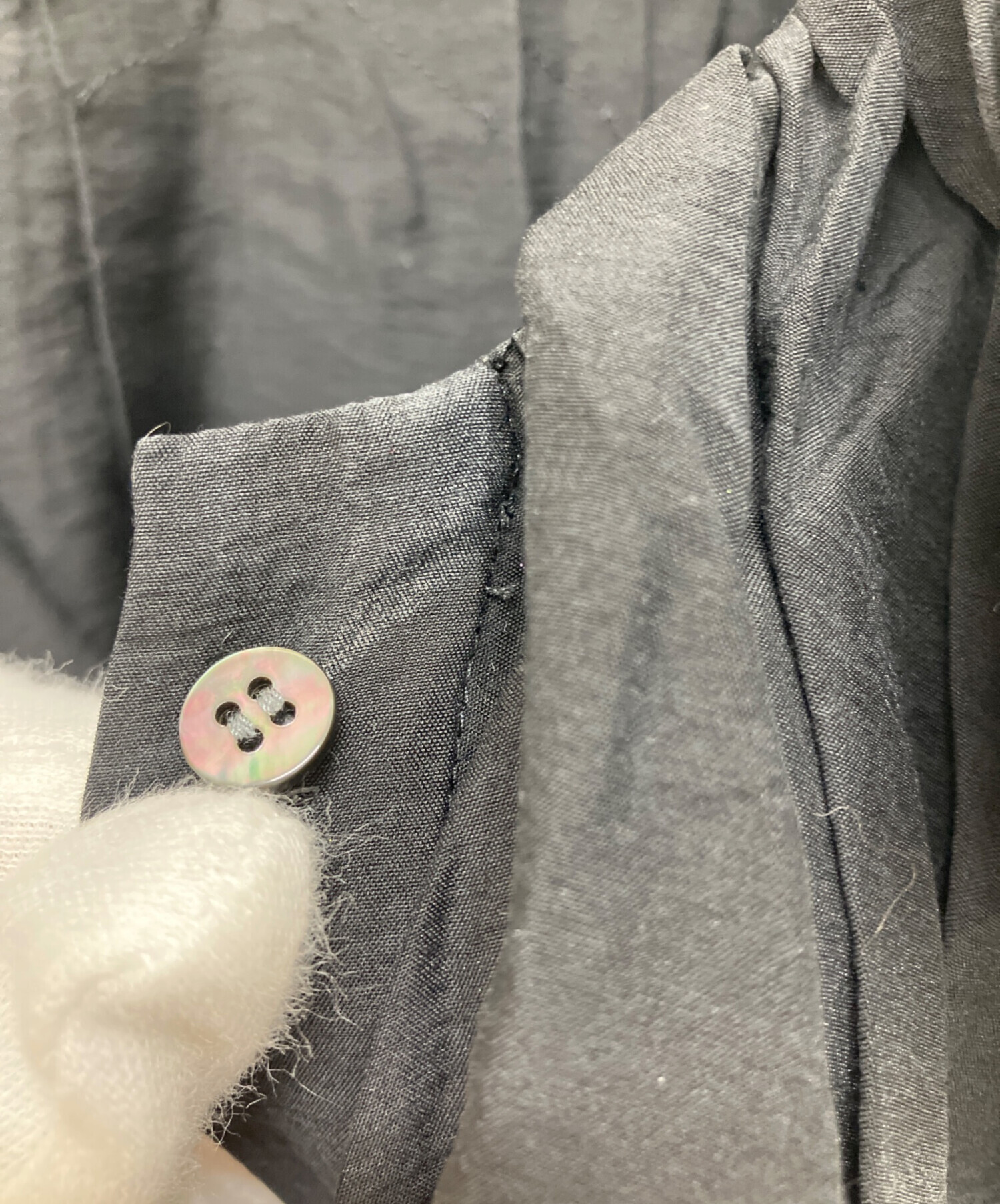 中古・古着通販】DEPAREILLE (デパリエ) フリルブラウス ブラック 