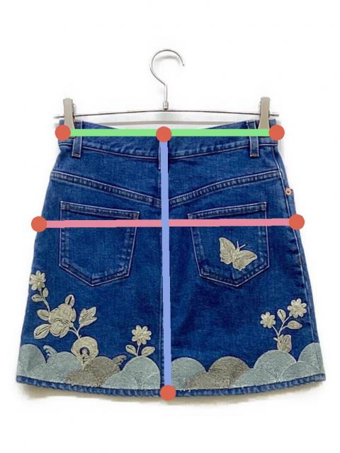 中古・古着通販】GUCCI (グッチ) デニムスカート ブルー サイズ:38