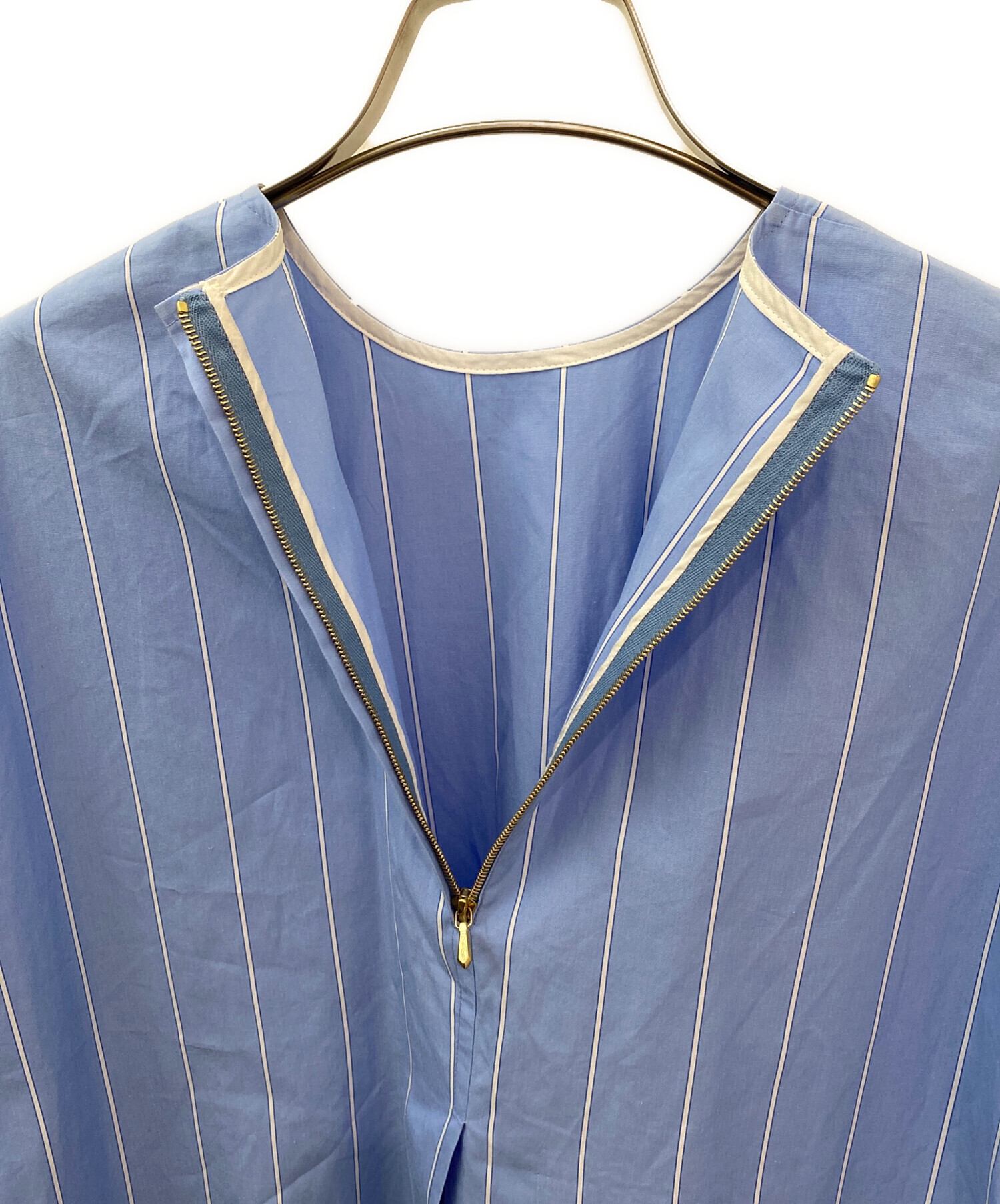 中古・古着通販】BLAMINK (ブラミンク) R C STRIPE CN LSL BL ブルー