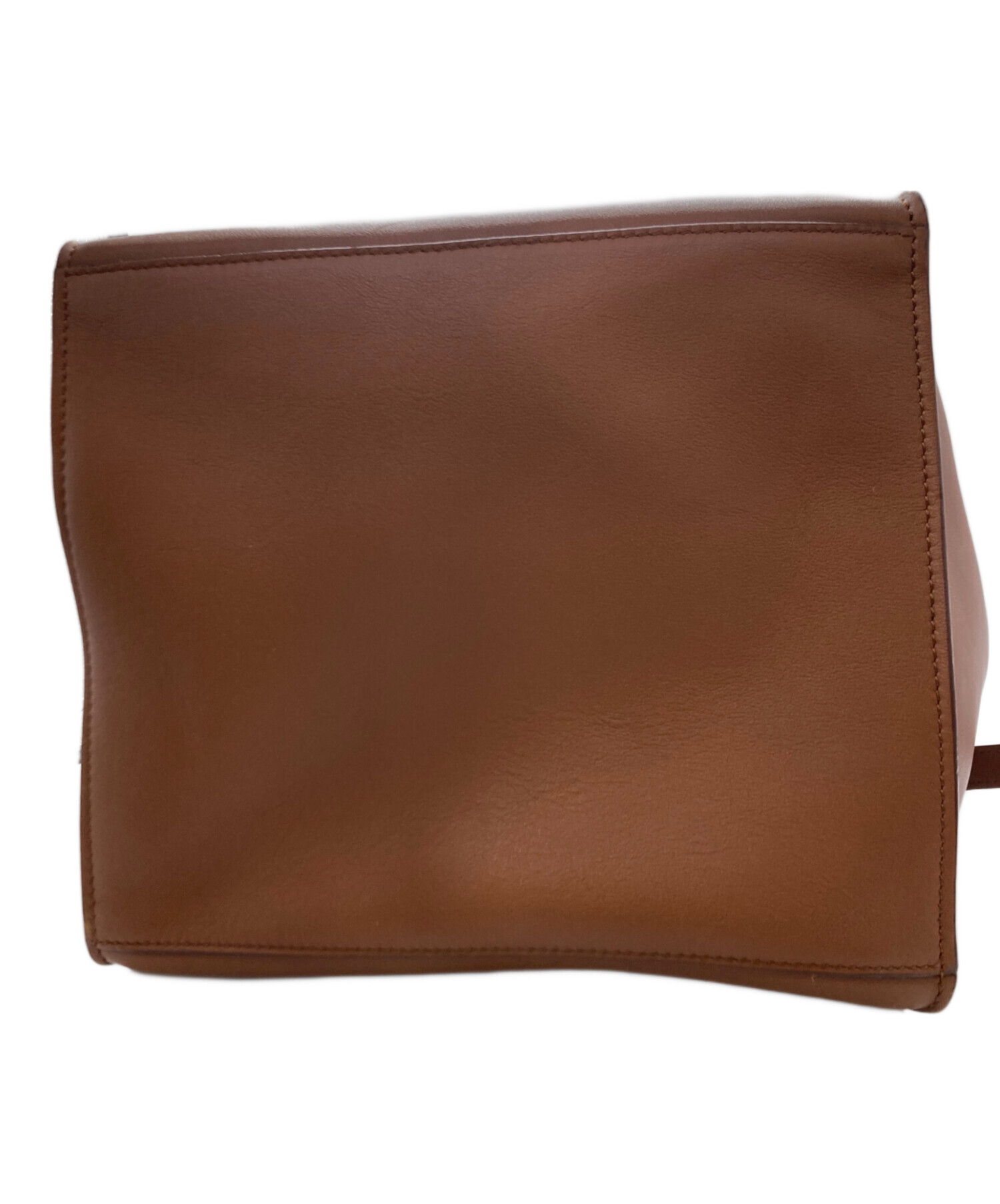 中古・古着通販】CELINE (セリーヌ) レザーハンドバッグ ブラウン