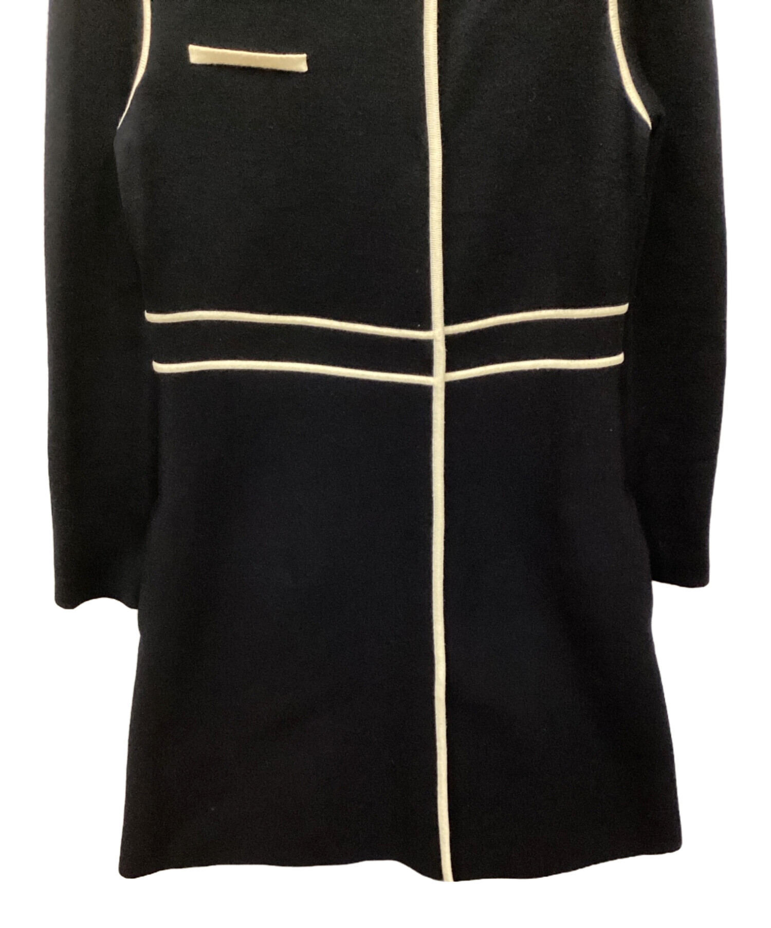 中古・古着通販】EPOCA (エポカ) パイピングニットコート ブラック