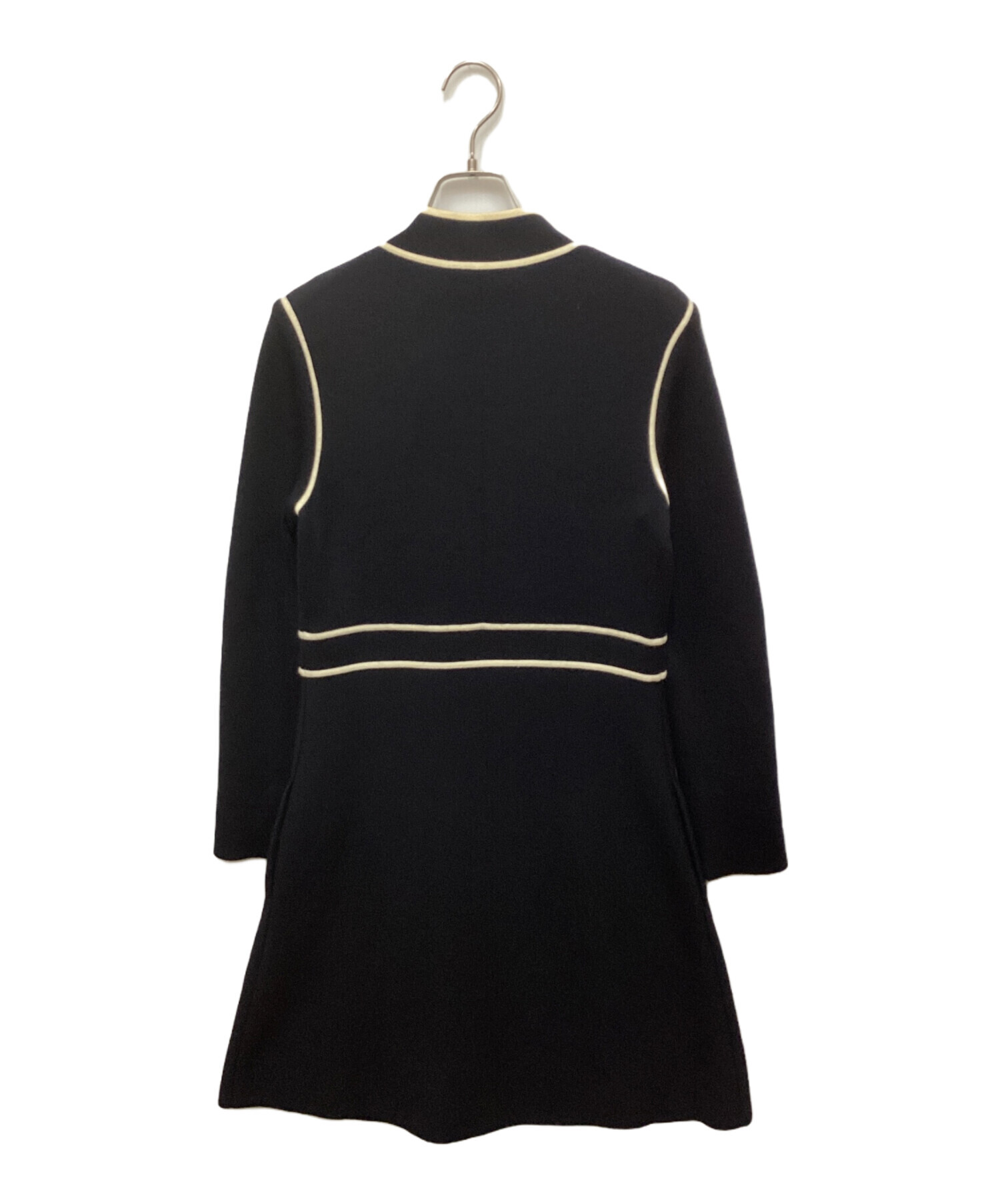 中古・古着通販】EPOCA (エポカ) パイピングニットコート ブラック