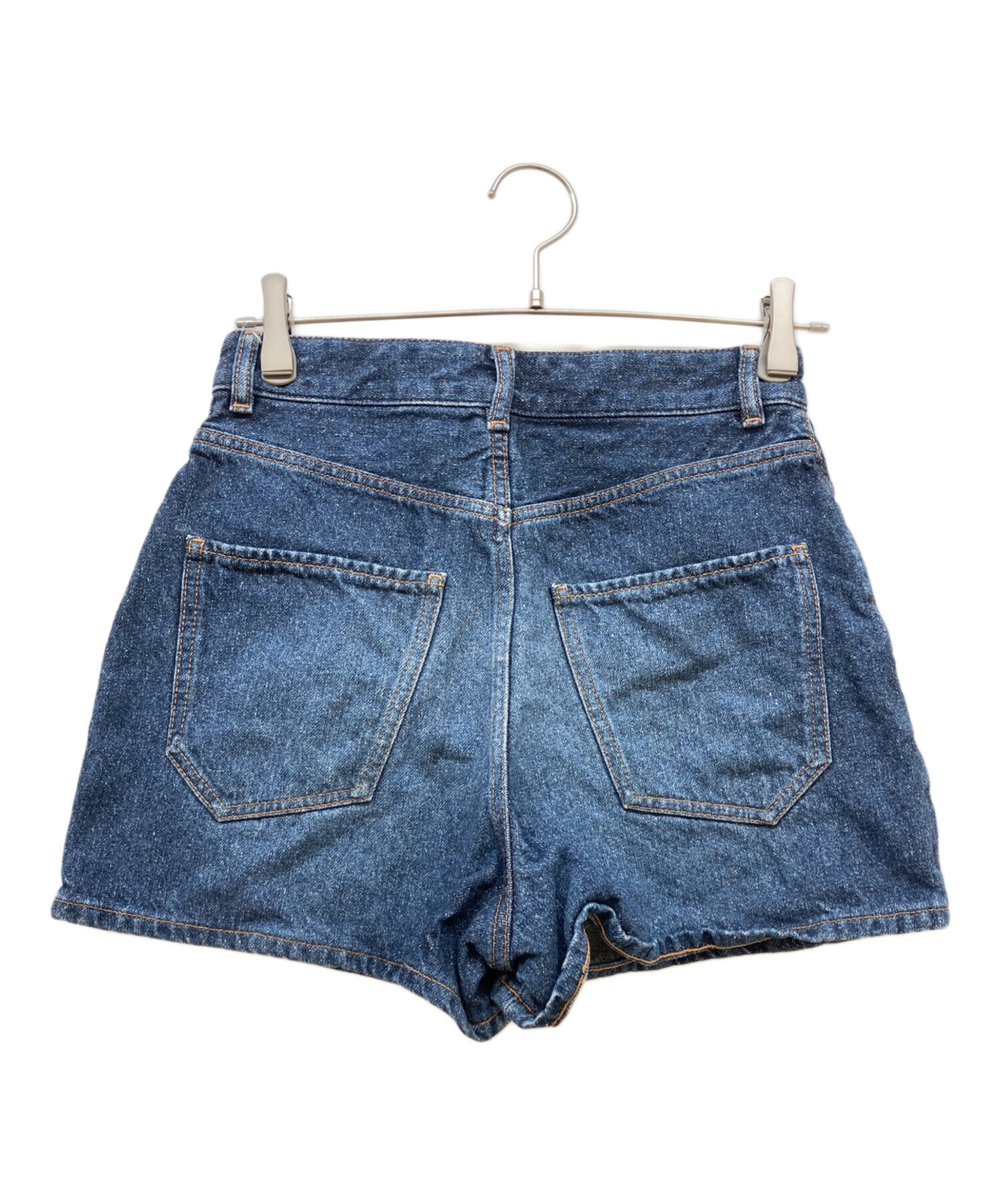 中古・古着通販】Chloe (クロエ) ロゴ刺繍デニムショートパンツ ブルー 