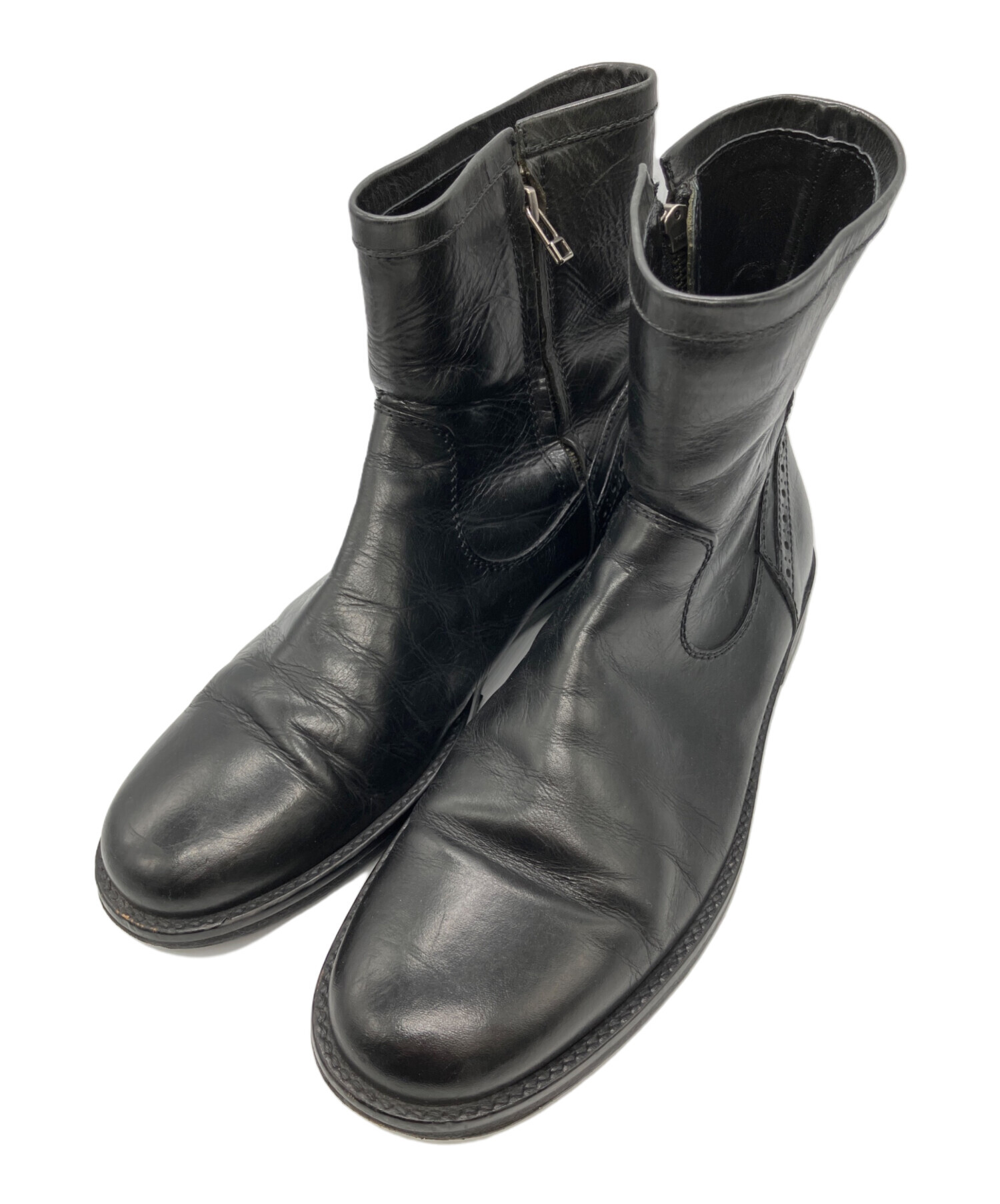 リンギオ　サイドジップブーツ　サイズ40 中古・古着通販】ringhio (リンギオ) サイドジップブーツ ブラック