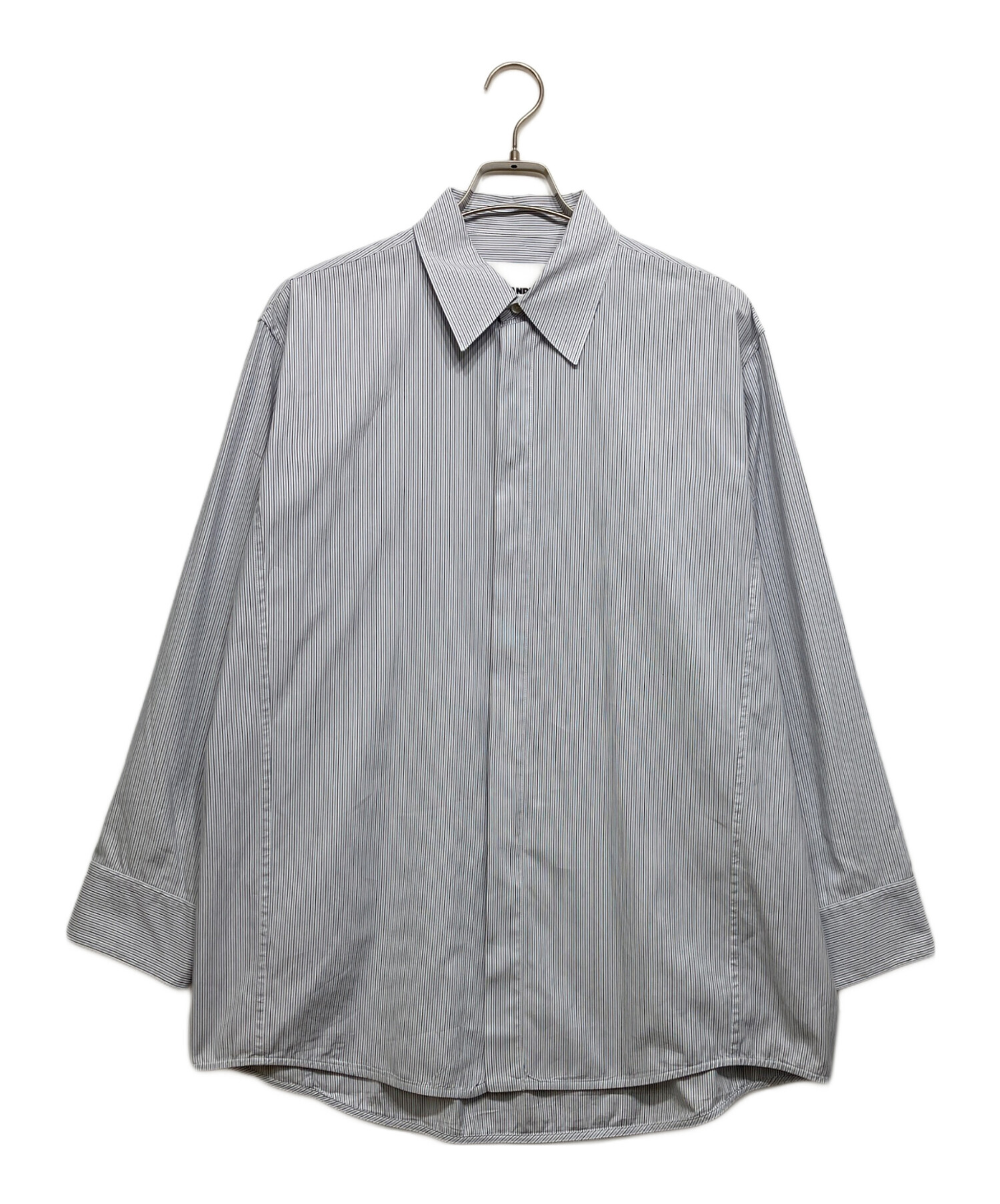 中古・古着通販】JIL SANDER (ジルサンダー) ストライプシャツ ブルー