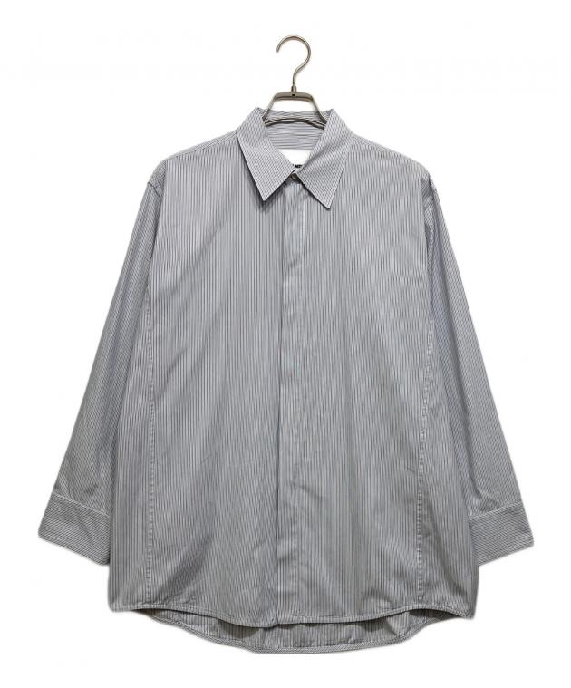 新作☆Jil Sander ジルサンダー ストライプ シャツ 中古・古着通販】JIL SANDER (ジルサンダー) ストライプシャツ ブルー