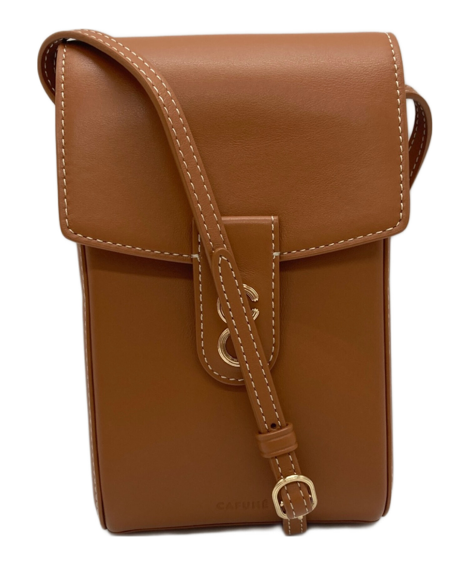 中古・古着通販】CAFUNE (カフネ) レザースマホショルダー ブラウン