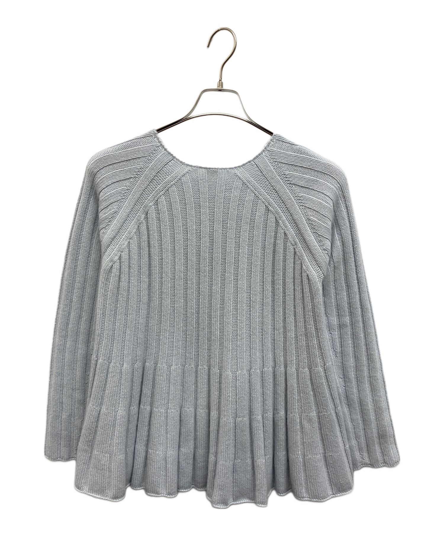 【中古】HERMES エルメス ウールカシミヤチュニック 38 (M) Grey グレー/◆☆ レディース 中古・古着通販】HERMES (エルメス) カシミヤフレアニット ライト