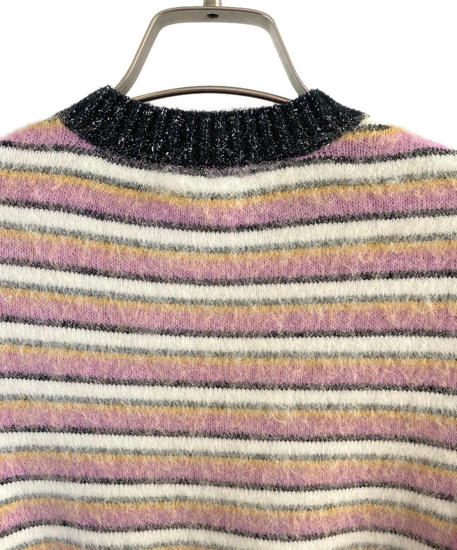 シャネル　ニット　ボーダー 中古・古着通販】CHANEL (シャネル) ボーダー アルパカ混 プルオーバー