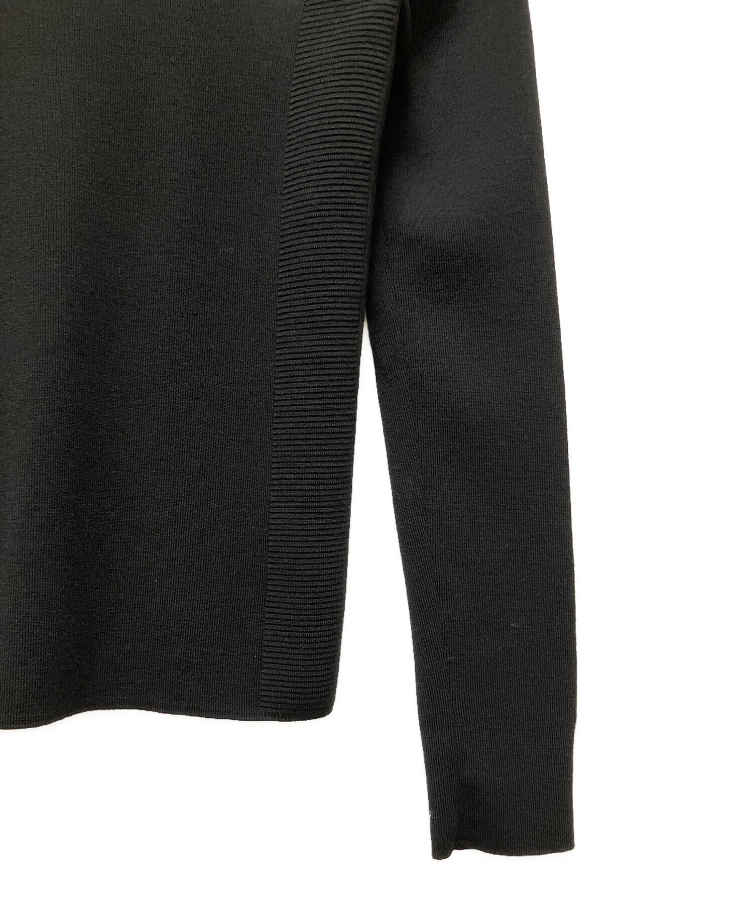 中古・古着通販】CHANEL (シャネル) ハーフジップニット ブラック