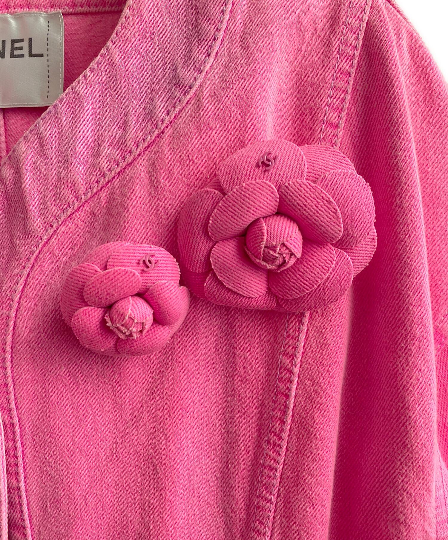 中古・古着通販】CHANEL (シャネル) ノーカラーデニムジャケット