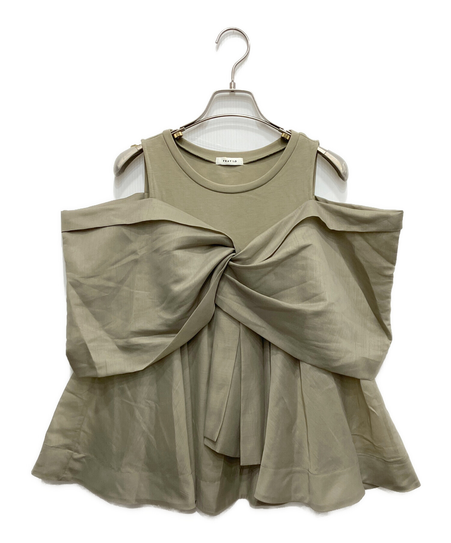 【新品タグ付き】FRAY I.D カットコンビペプラムトップス 新作！カットコンビペプラムトップス | FRAY I.D | ショップブログ