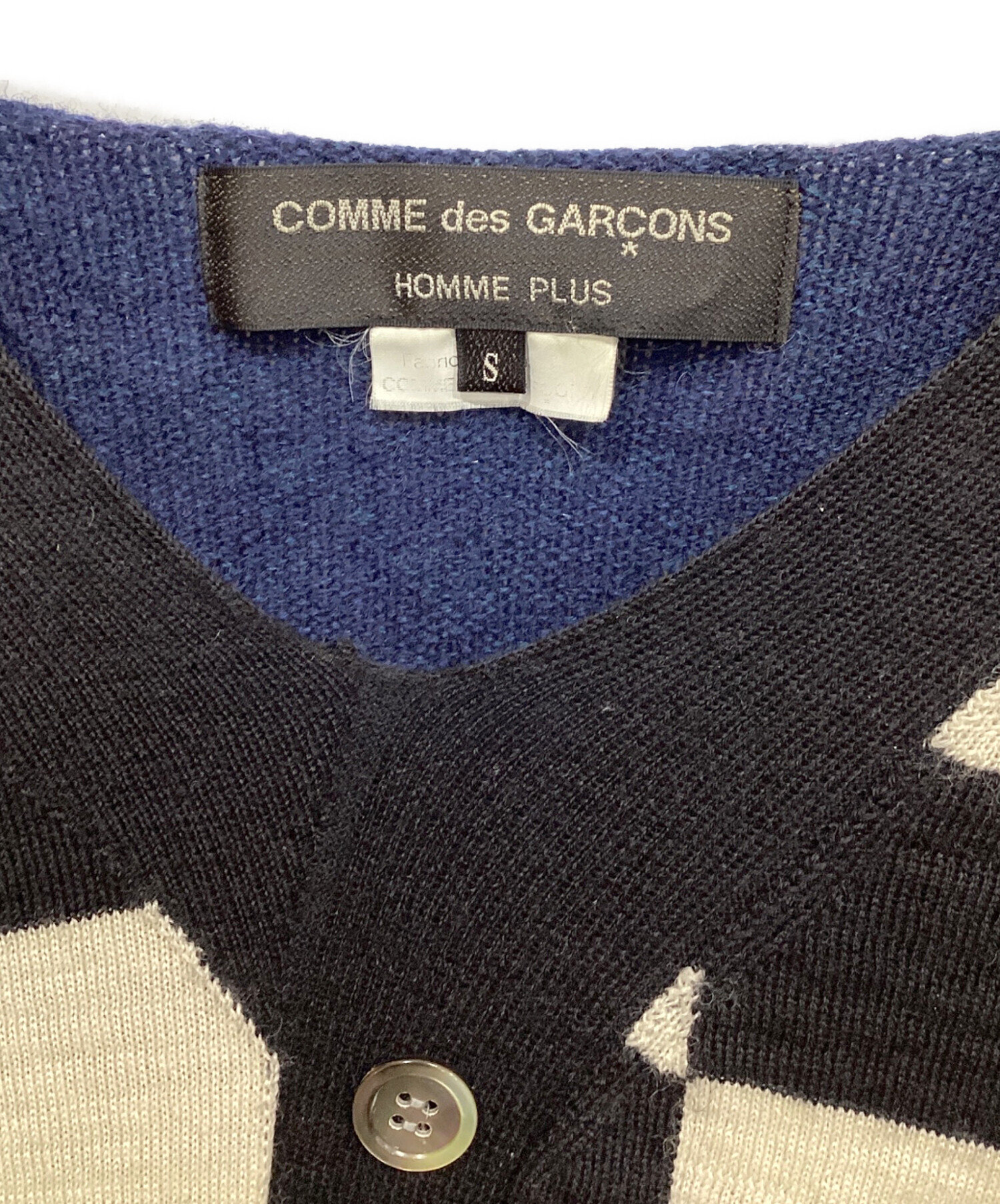 COMME des GARÇONS ネイビーニット サイズS プレイ コムデギャルソン