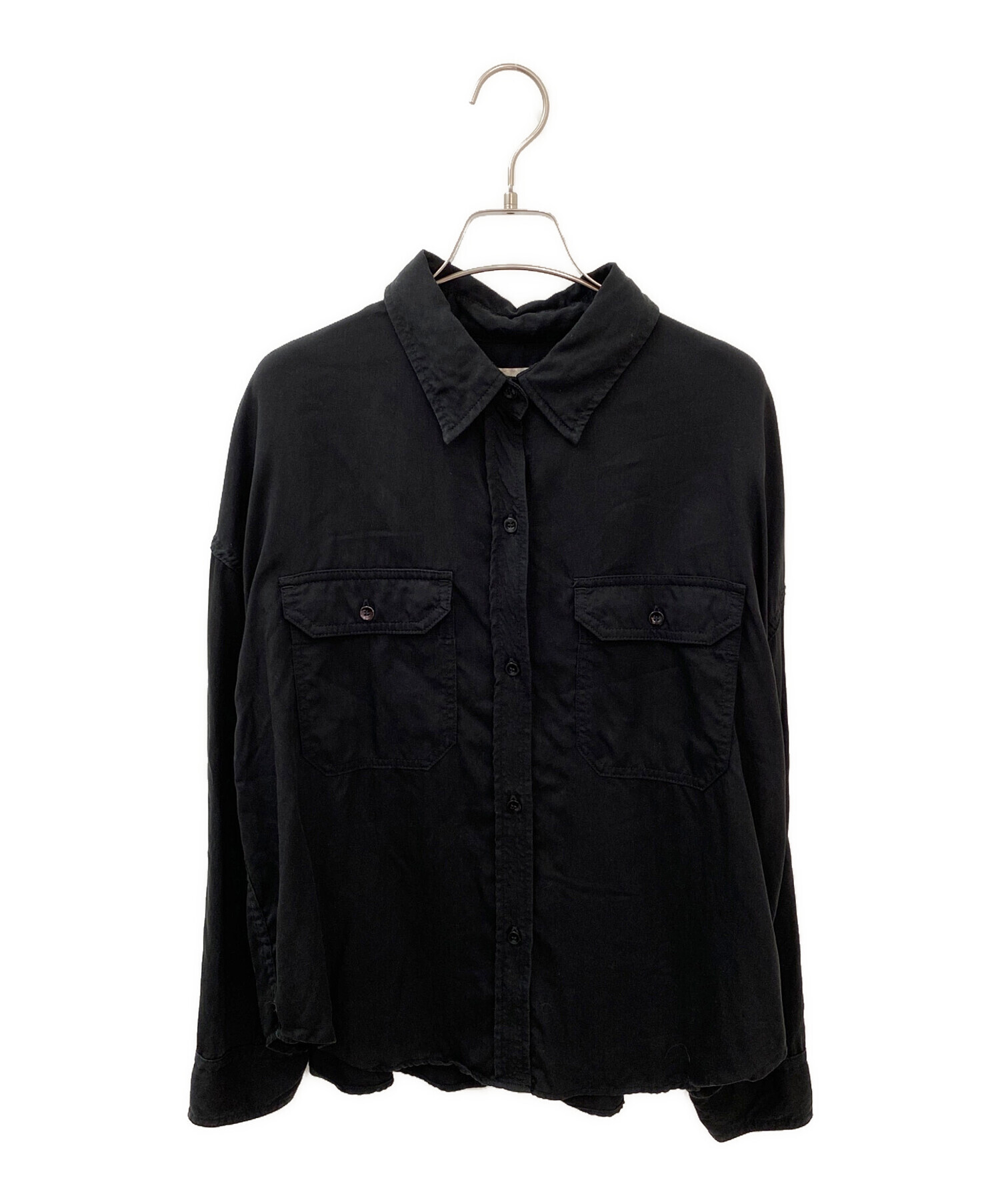 中古・古着通販】Plage (プラージュ) glossy short シャツ ブラック 