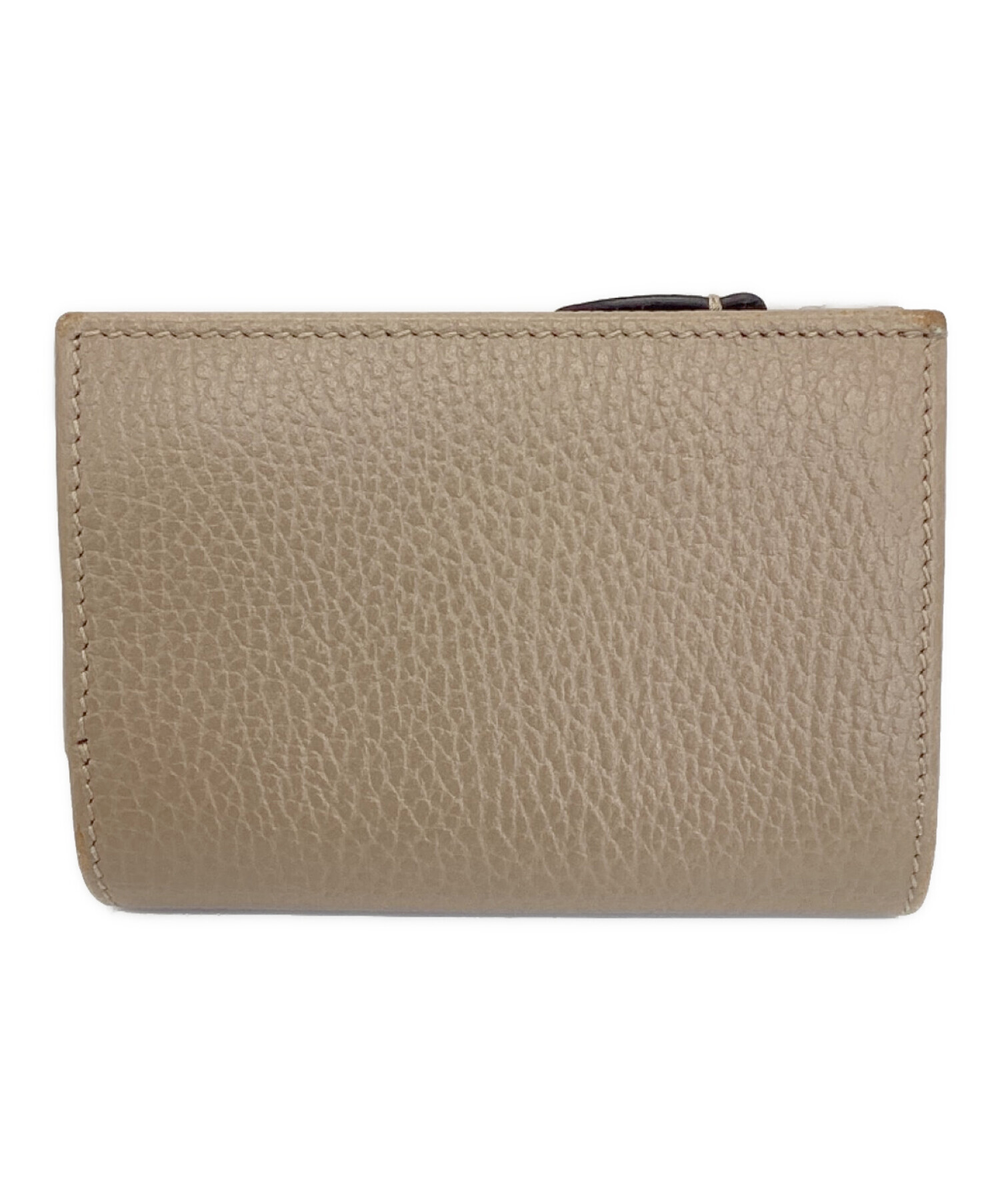 中古・古着通販】GUCCI (グッチ) ダブルG スモールウォレット ベージュ 