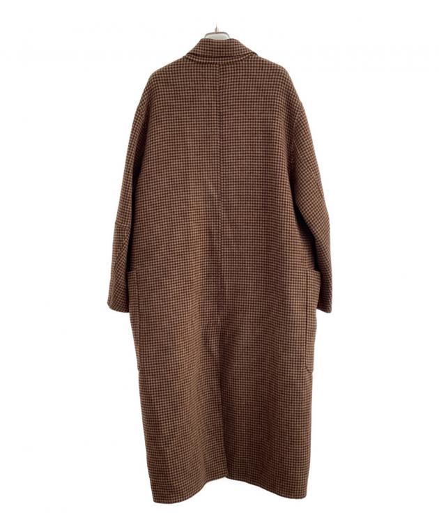 TODAYFUL トゥデイフル オーバーチェックコート 38 ブラウン ロング 中古・古着通販】TODAYFUL (トゥデイフル) Over Check Coat