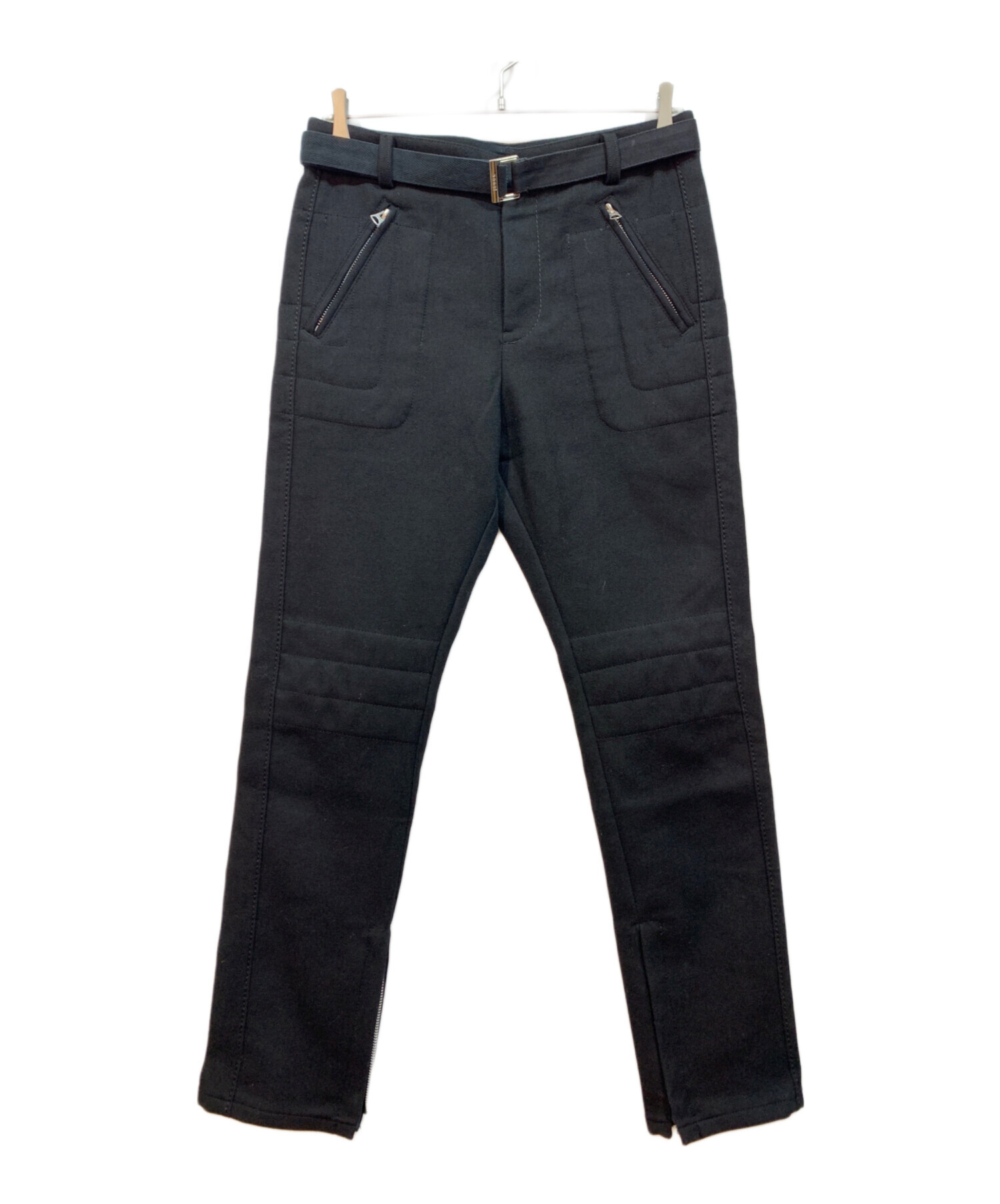 中古・古着通販】sacai (サカイ) Wool Melton Pants ブラック サイズ:1