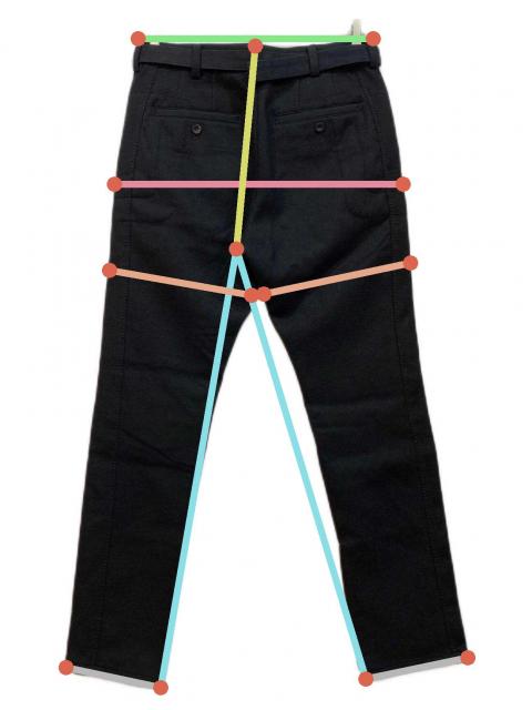 sacai Wool Melton Pants ウールパンツ サカイ 中古・古着通販】sacai (サカイ) Wool Melton Pants ブラック サイズ:1