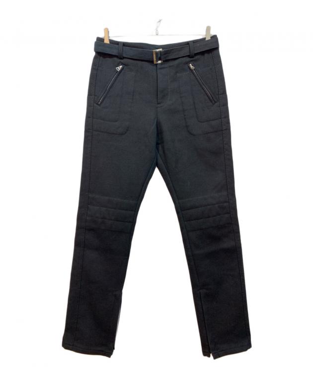 中古・古着通販】sacai (サカイ) Wool Melton Pants ブラック サイズ:1