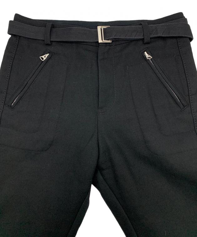 中古・古着通販】sacai (サカイ) Wool Melton Pants ブラック サイズ:1