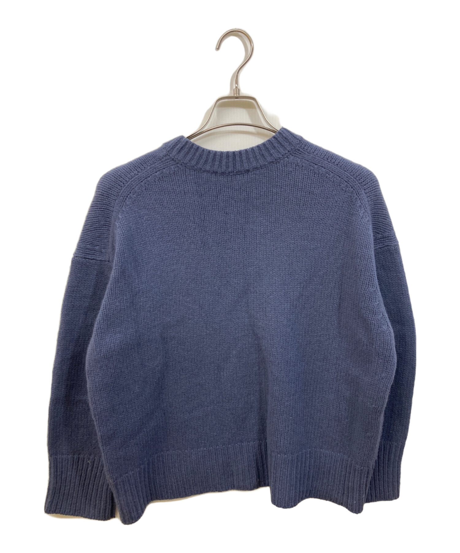 ギャルリーヴィー ファインウールクルーネックプルオーバー ニット ブルー 中古・古着通販】GALERIE VIE (ギャルリーヴィー) ファインウール