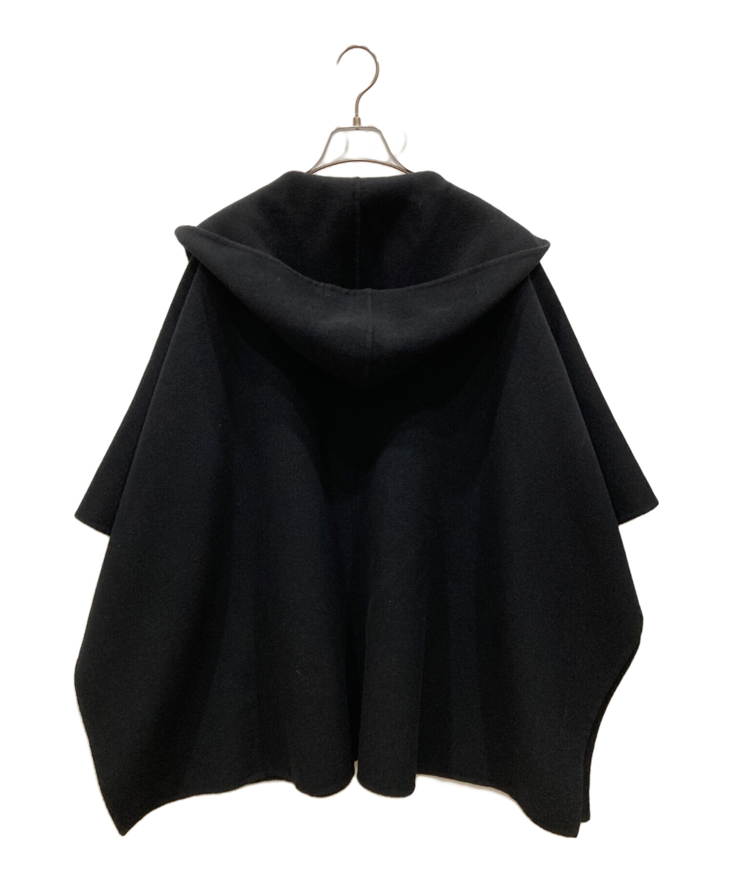 nalaナラ Wool cape coat ポンチョ コート BLACK 黒 中古・古着通販】Nala (ナラ) Wool cape coat ブラック サイズ:SIZE