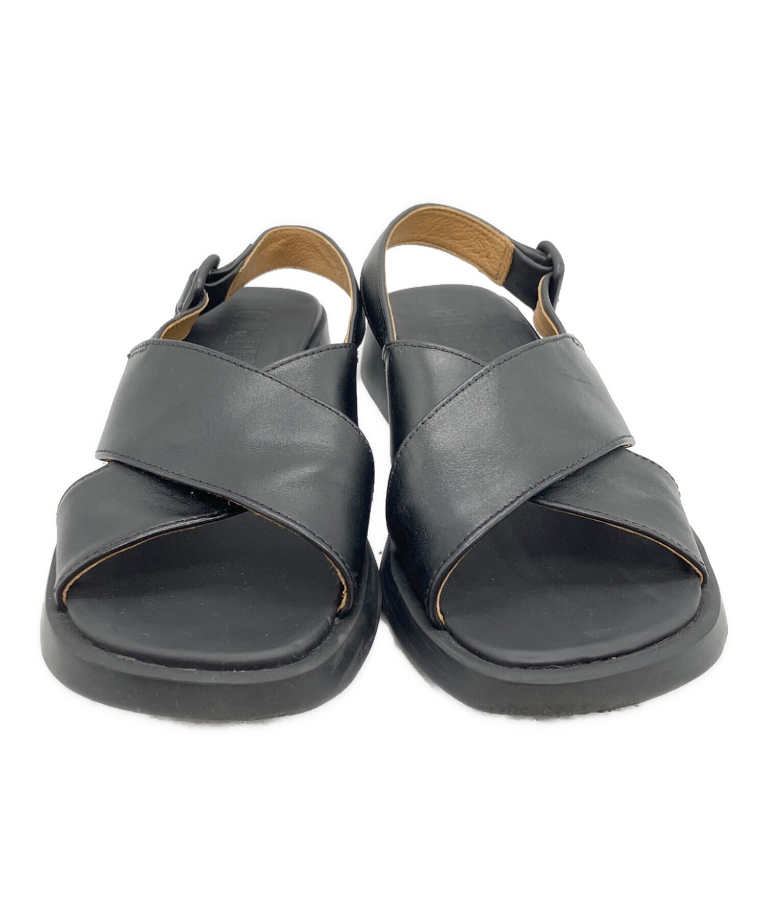 中古・古着通販】CAMPER (カンペール) レザーサンダル ブラック サイズ