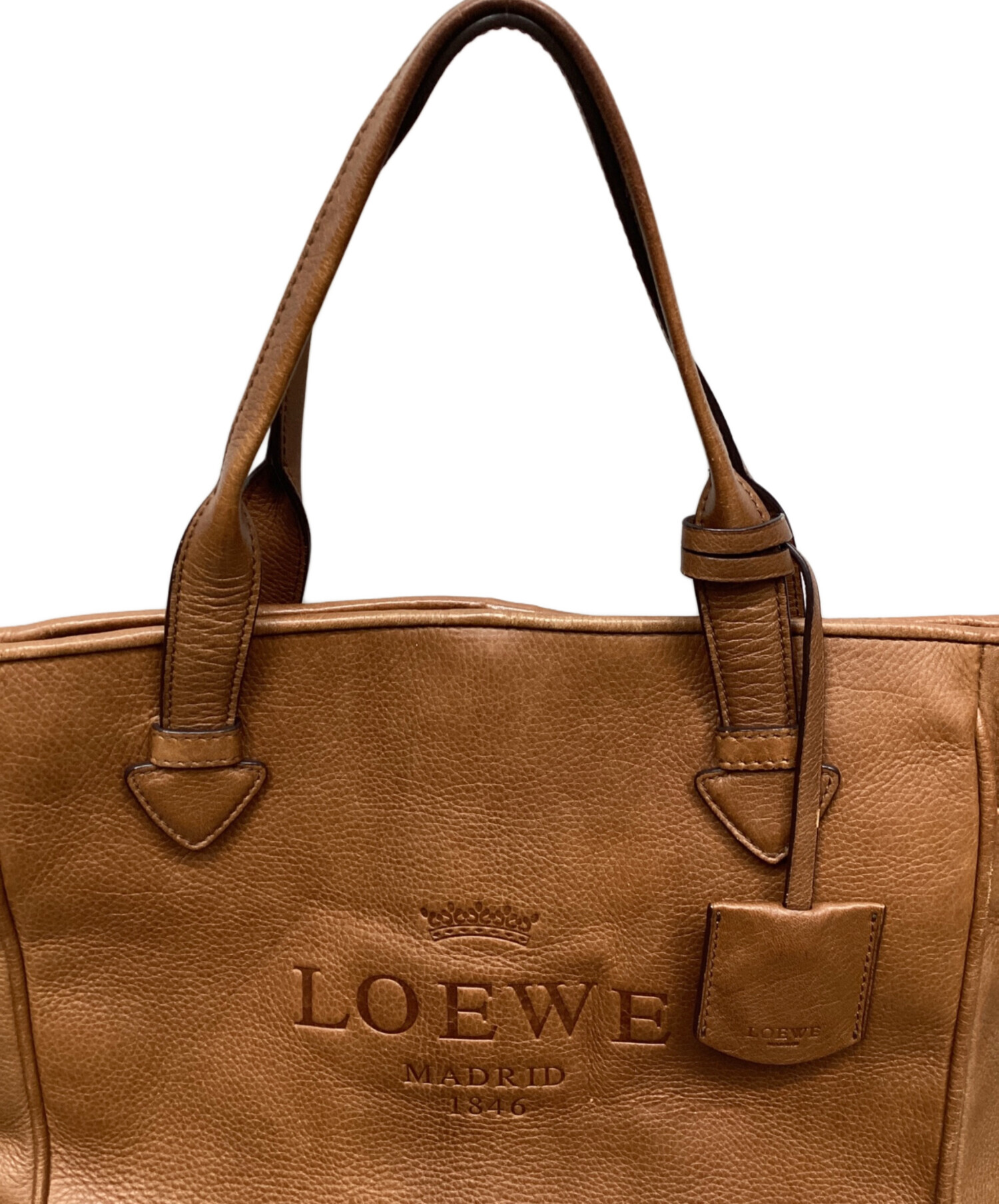 中古・古着通販】LOEWE (ロエベ) ヘリテージ トート バッグ ブラウン 