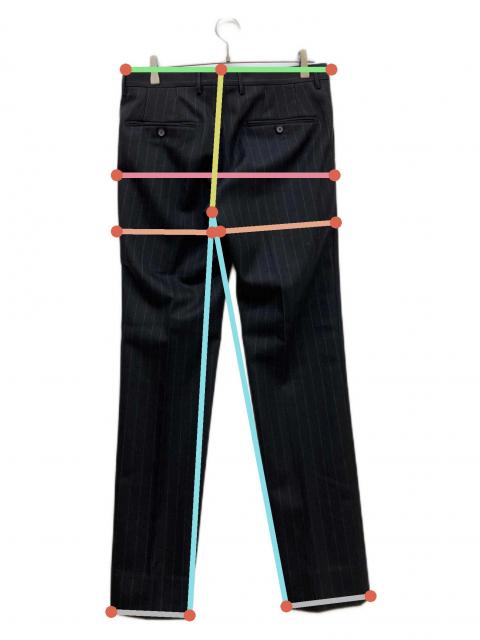 中古・古着通販】TAGLIATORE (タリアトーレ) スラックス ブラック