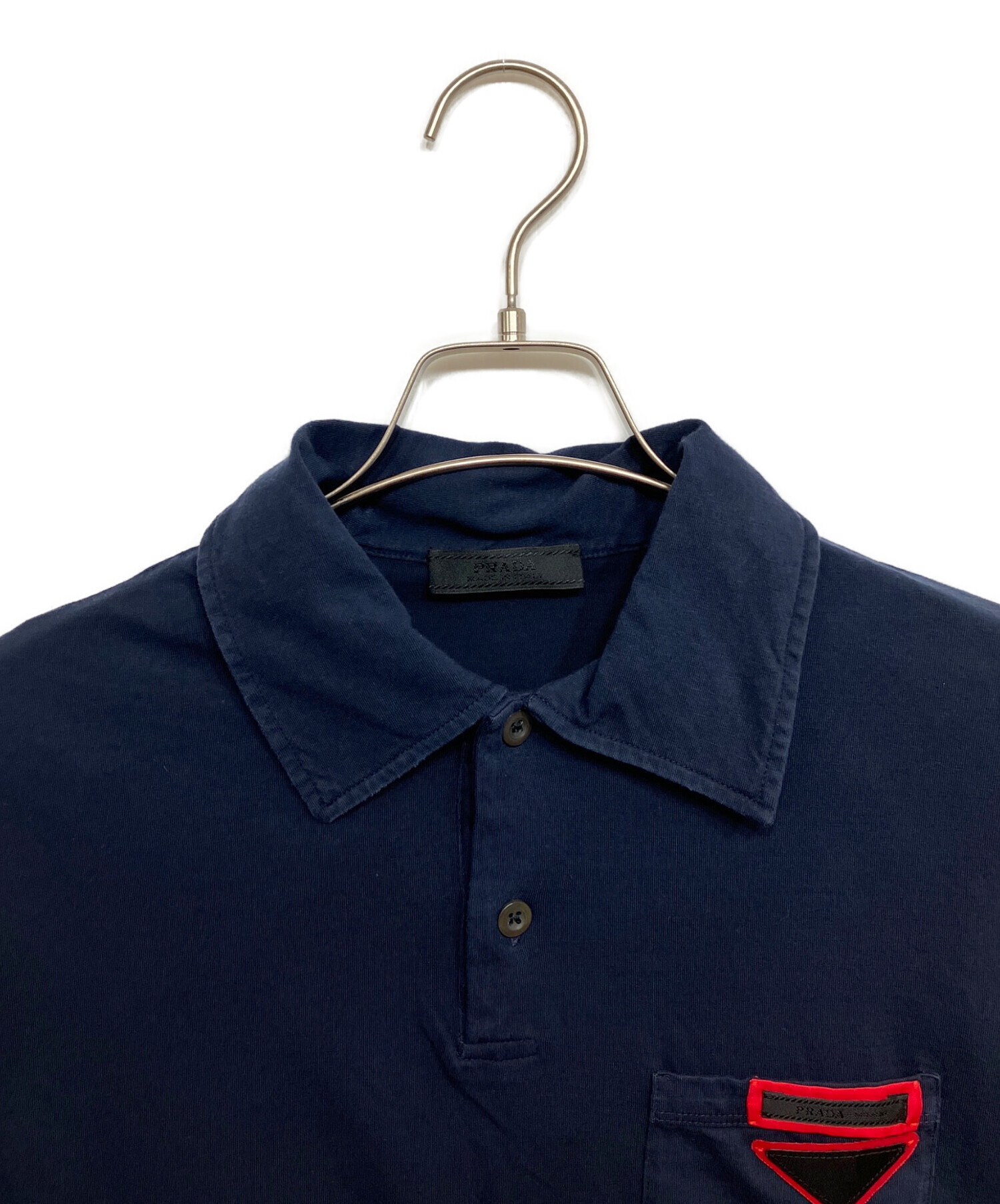 中古・古着通販】PRADA (プラダ) ポロシャツ ネイビー サイズ:S