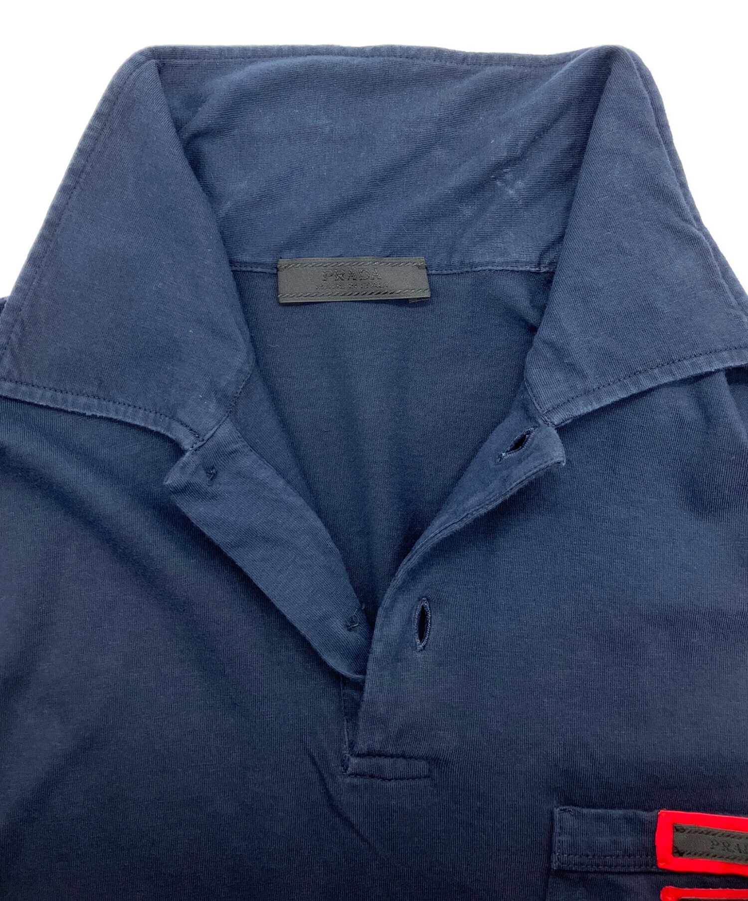 中古・古着通販】PRADA (プラダ) ポロシャツ ネイビー サイズ:S