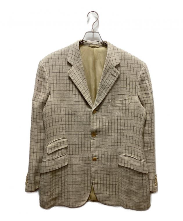 エルメス テーラードジャケット 3B size48 ベージュ　HERMES 中古・古着通販】HERMES (エルメス) リネン3Bジャケット アイボリー