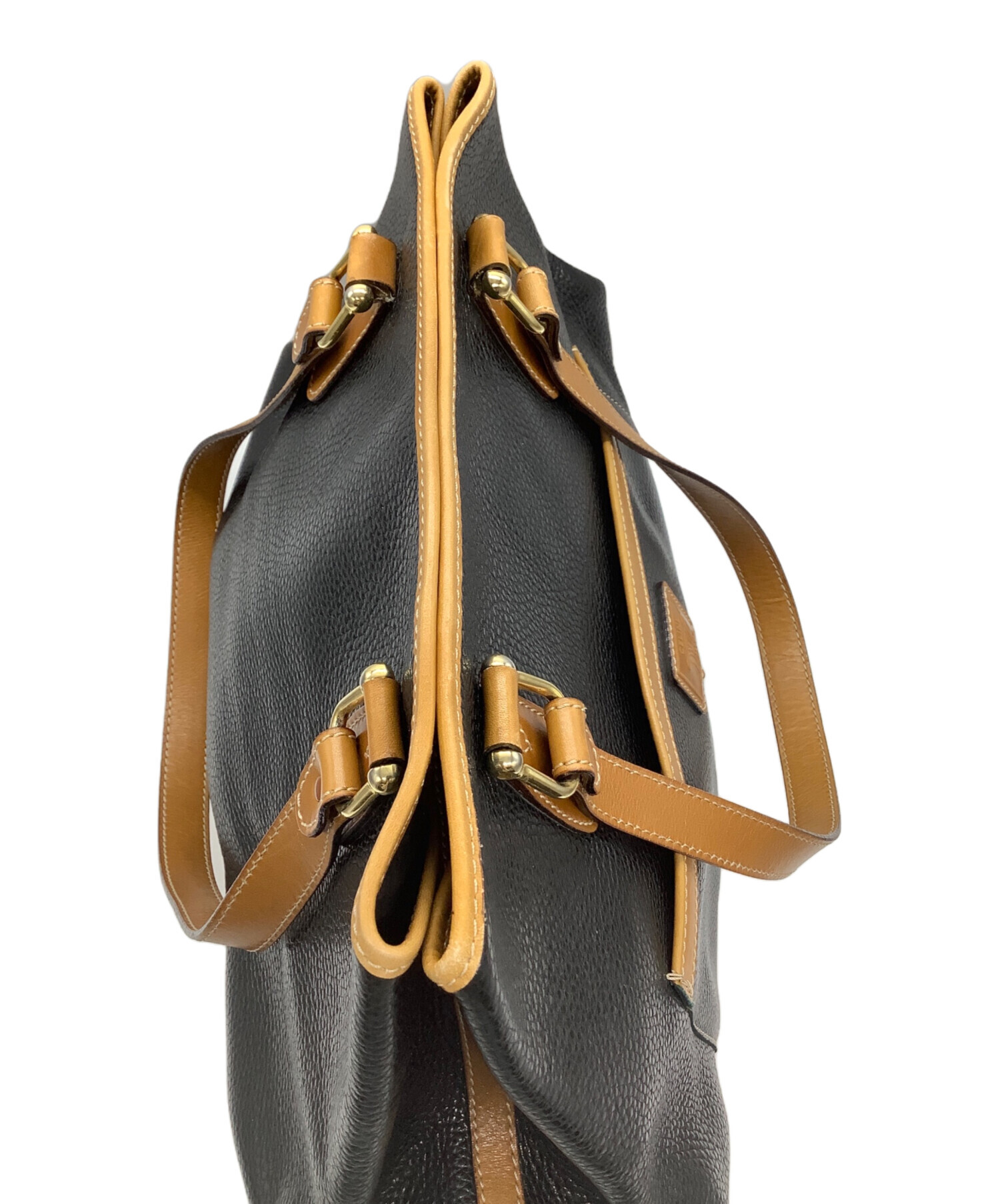 中古・古着通販】CELINE (セリーヌ) レザートートバッグ ブラウン