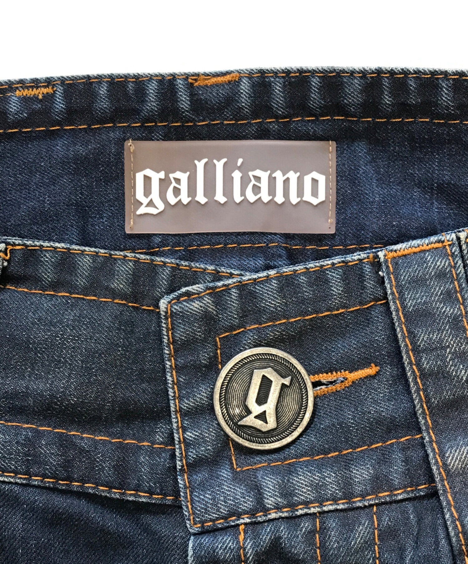 中古・古着通販】GALLIANO (ガリアーノ) 立体裁断ジーンズ インディゴ