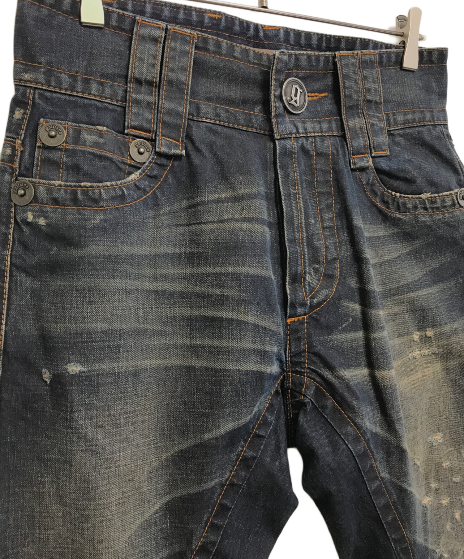 中古・古着通販】GALLIANO (ガリアーノ) 立体裁断ジーンズ インディゴ