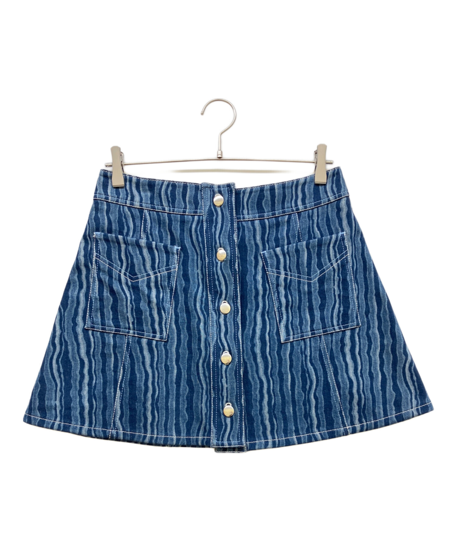 MARNI デニムスカート　40 中古・古着通販】MARNI (マルニ) ファニーストライプデニムスカート