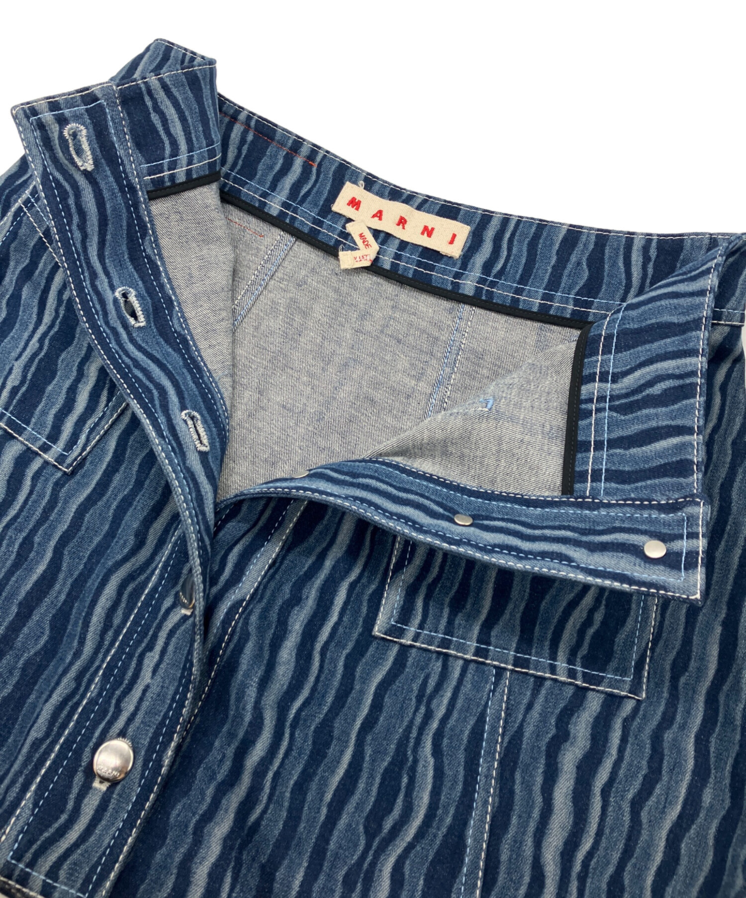 中古・古着通販】MARNI (マルニ) ファニーストライプデニムスカート