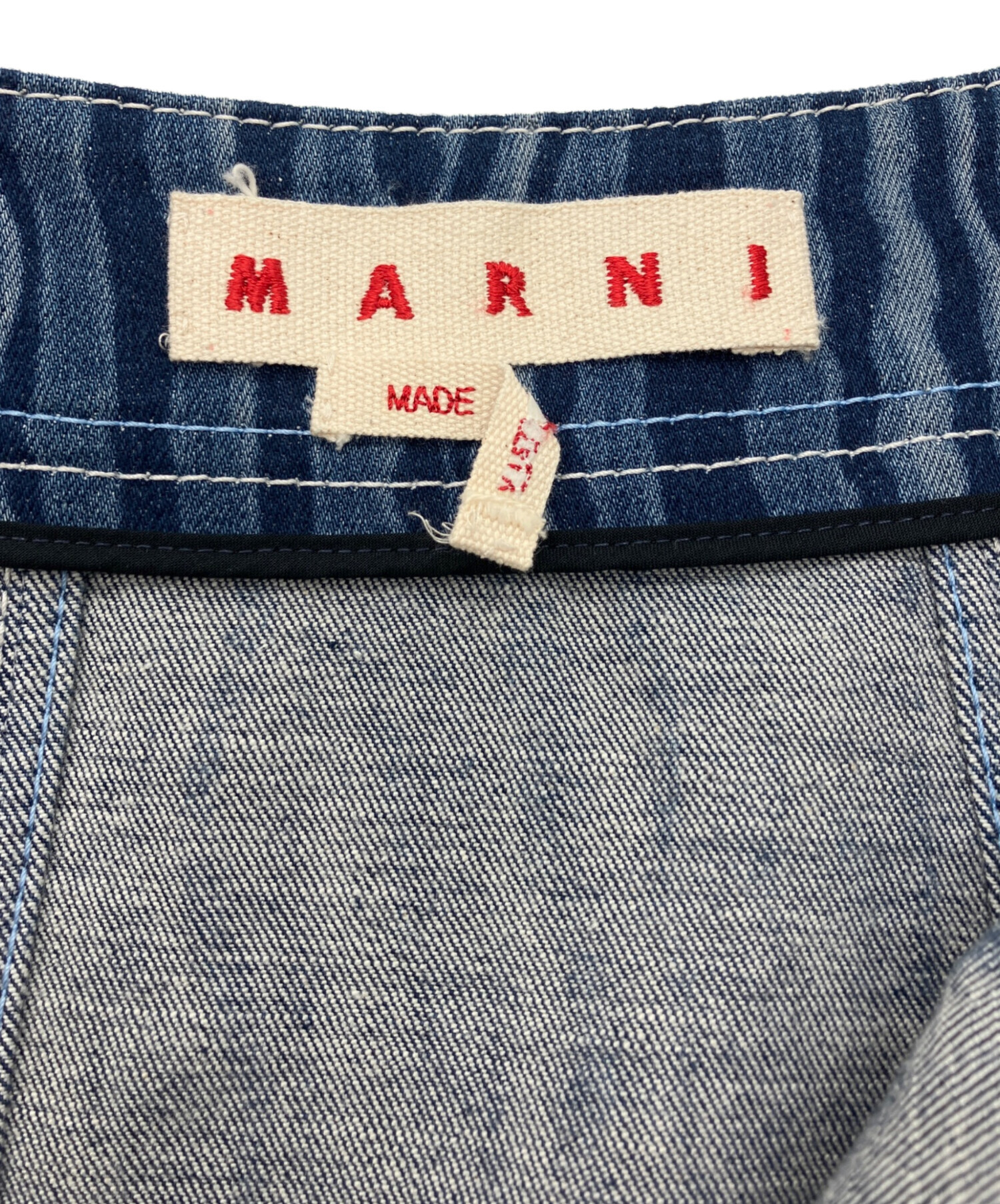 中古・古着通販】MARNI (マルニ) ファニーストライプデニムスカート
