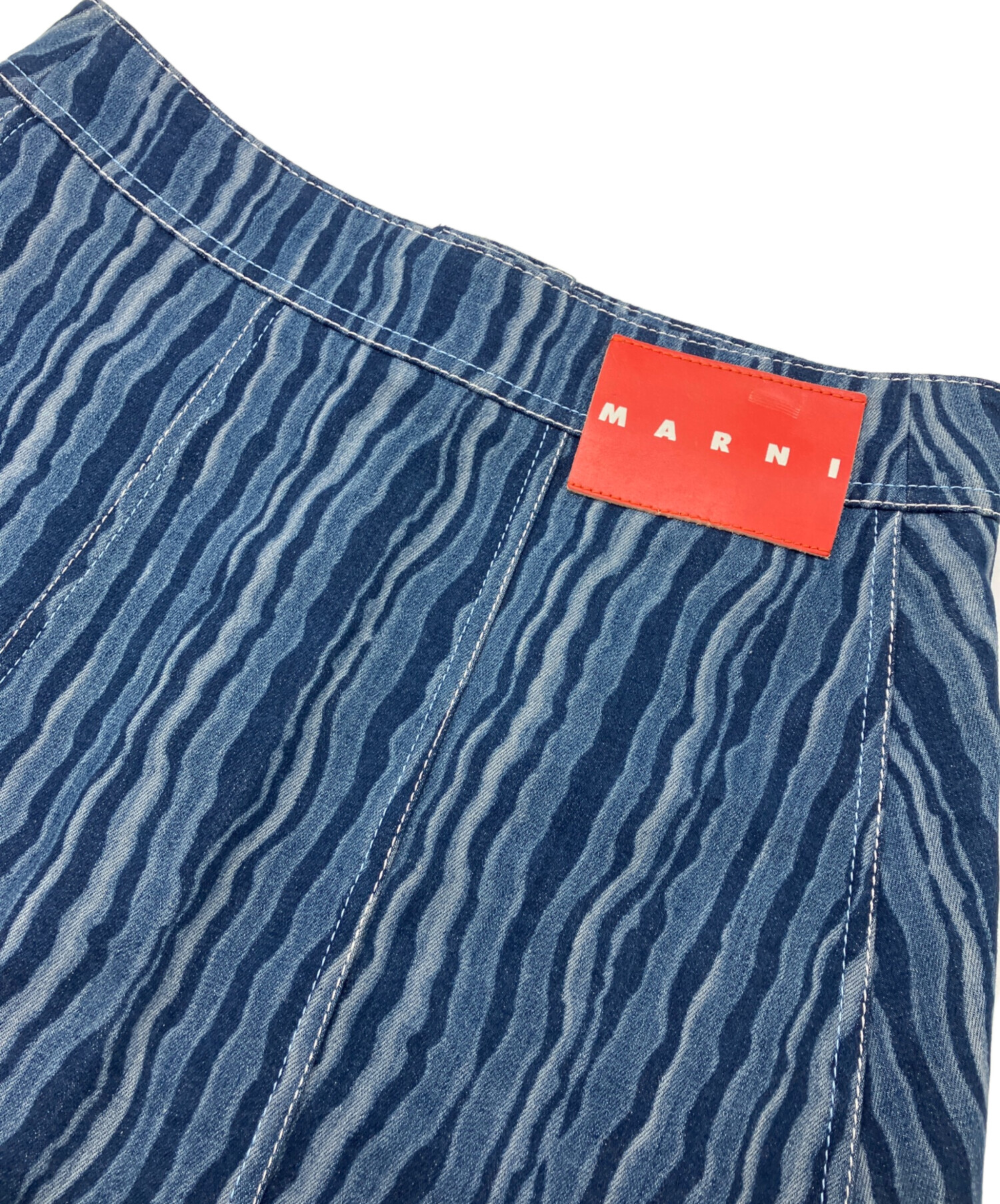 中古・古着通販】MARNI (マルニ) ファニーストライプデニムスカート