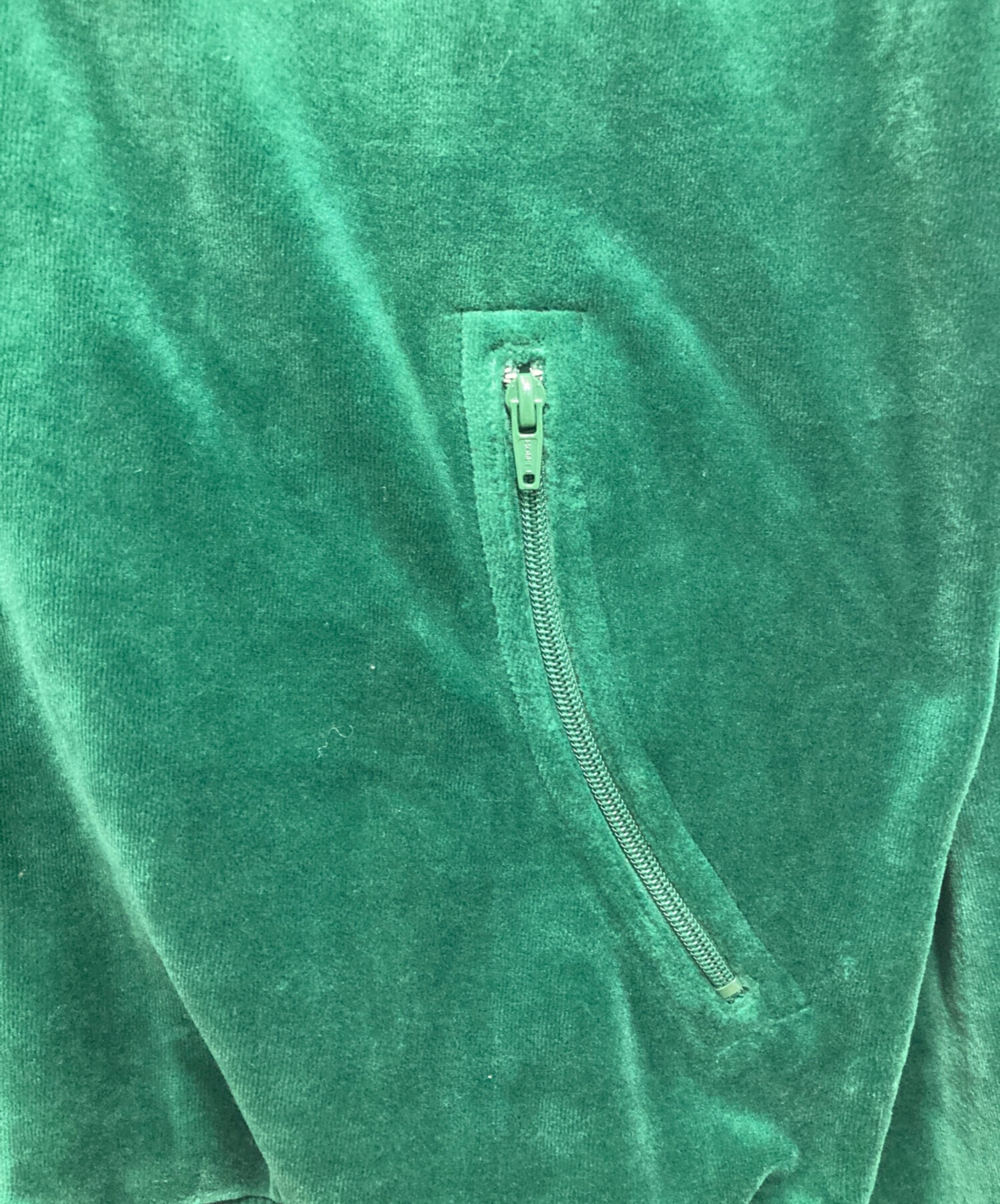 adidas トラックジャケット　ベロア　グリーン 中古・古着通販】adidas (アディダス) ベロアトラックジャケット