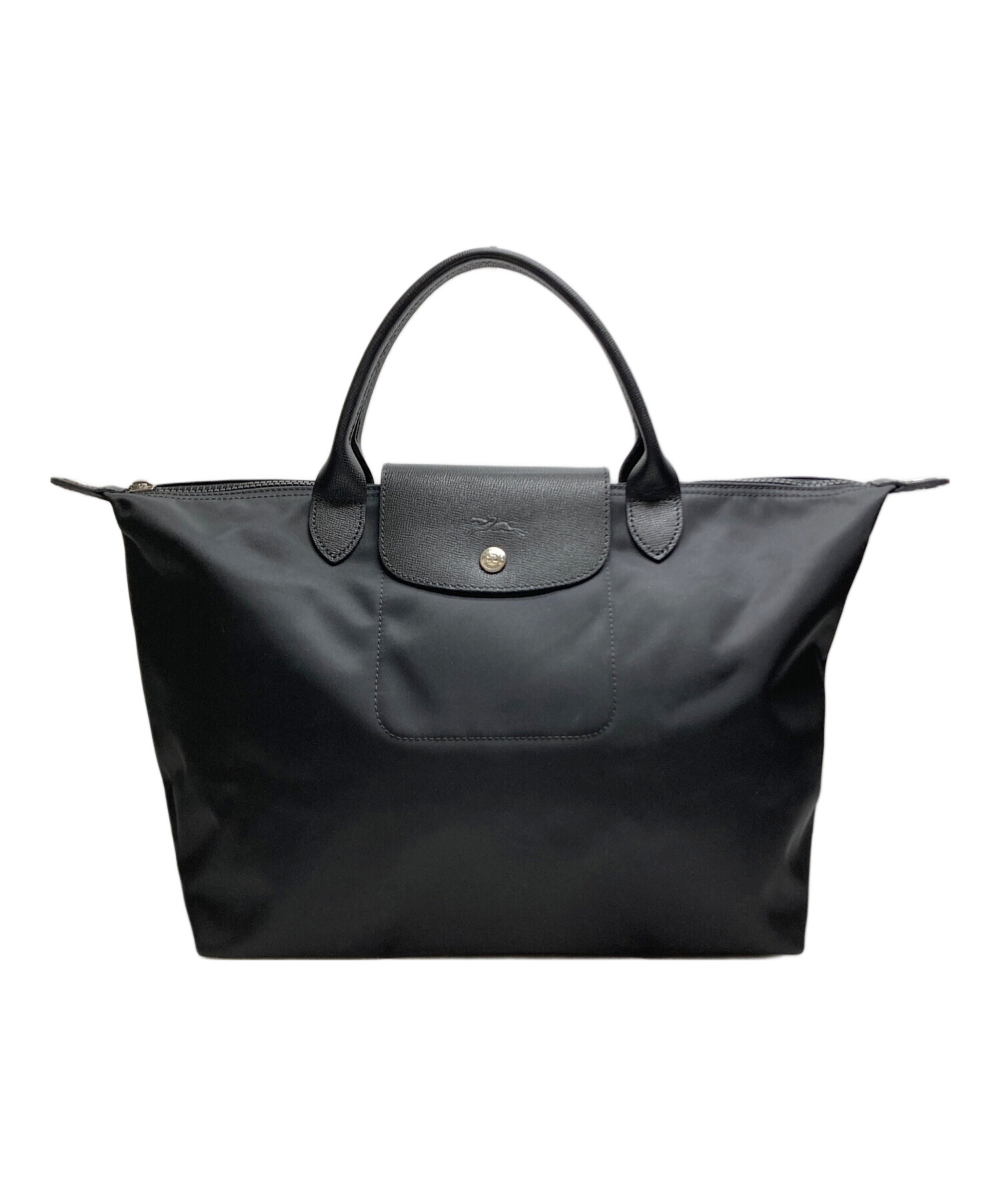 未使用 LONGCHAMP 2way ハンドバッグ ブラック 中古・古着通販】LONGCHAMP (ロンシャン) 2WAYバッグ ブラック サイズ