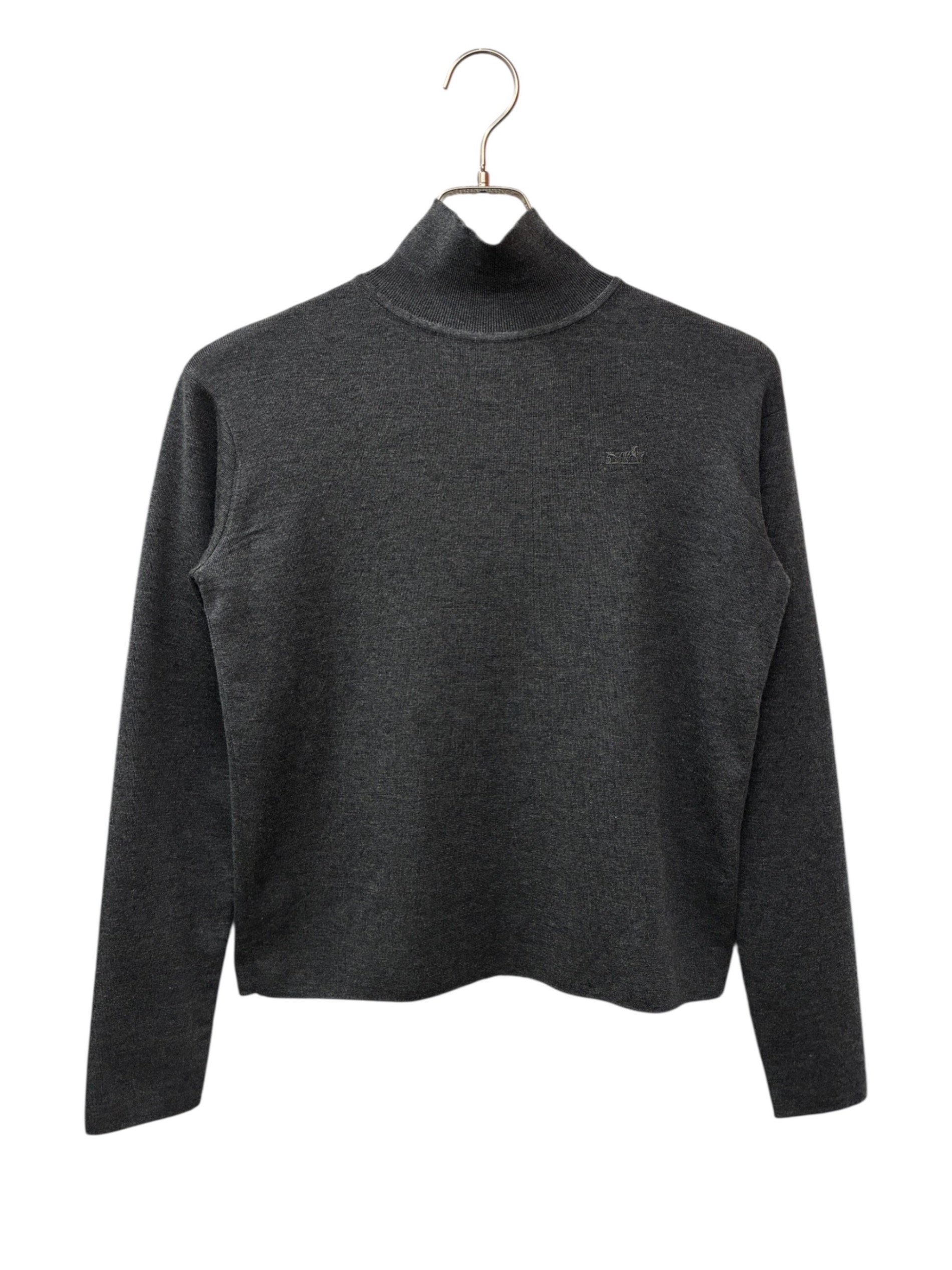 ルックブック掲載 美品 20AW エルメス 装飾付き カシミア セーター 黒 ルックブック掲載 美品 20AW エルメス 装飾付き カシミア セーター 黒